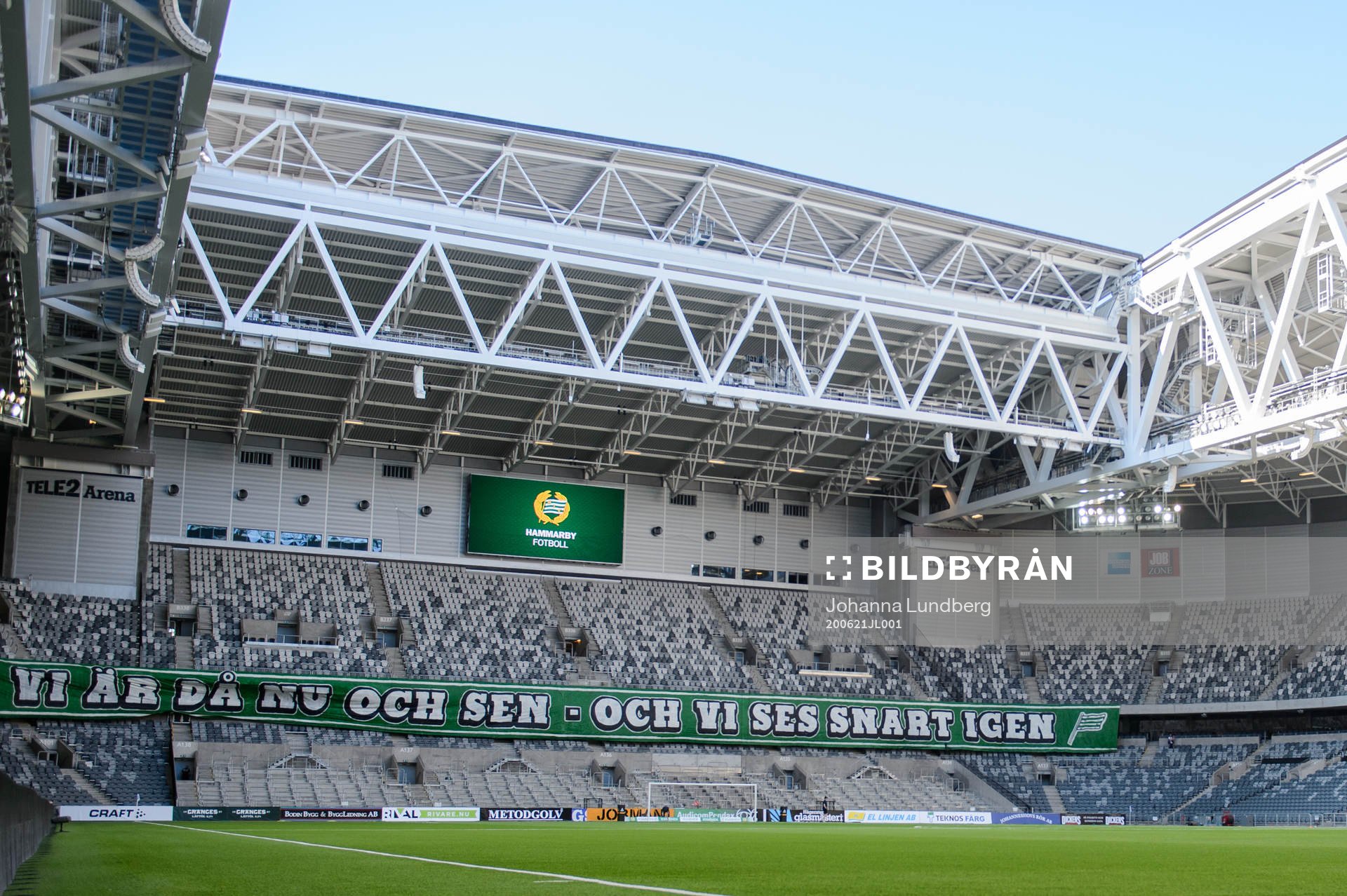 Banderoll på Hammarbys hemmastå