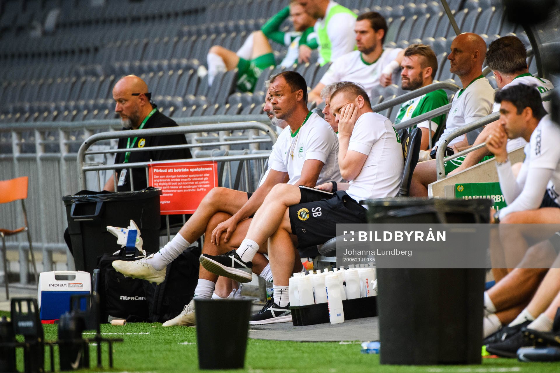 Hammarbys tränare Stefan Billborn deppar