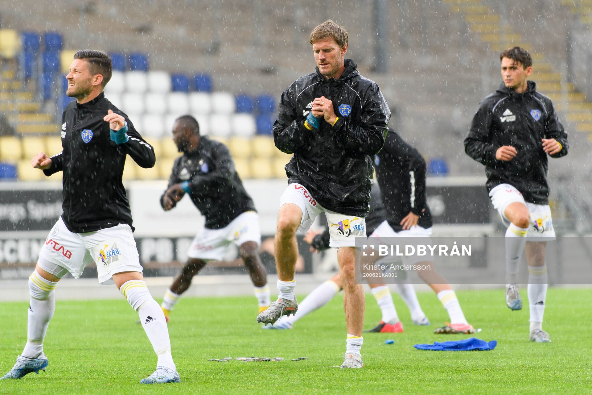 Falkenbergs Karl Söderström före fotbollsmatchen i