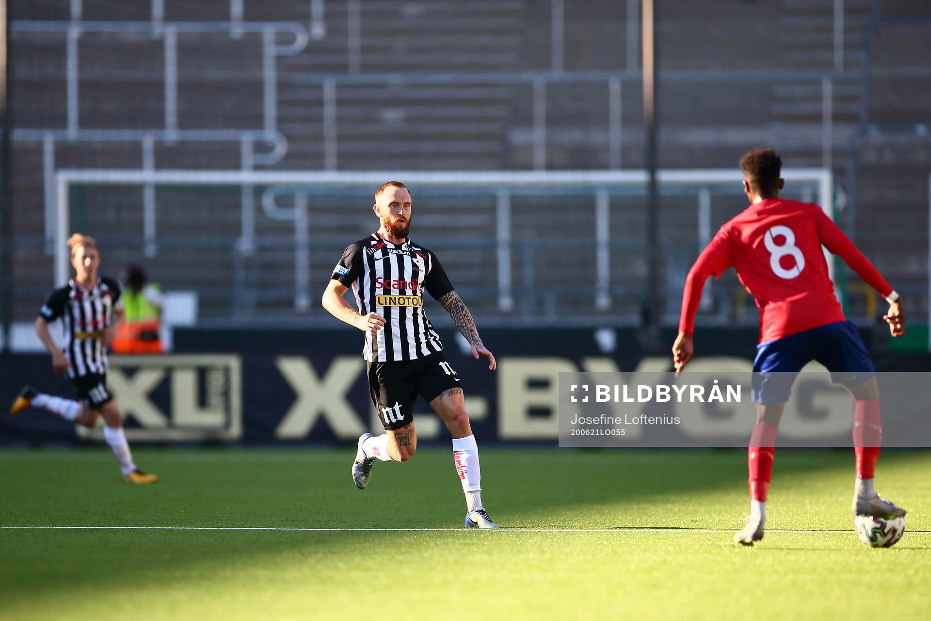 Sylvias Max Olsson under fotbollsmatchen i Division 1 norra mellan Sylvia och Karlslund den 21 juni 2020 i Norrköping.