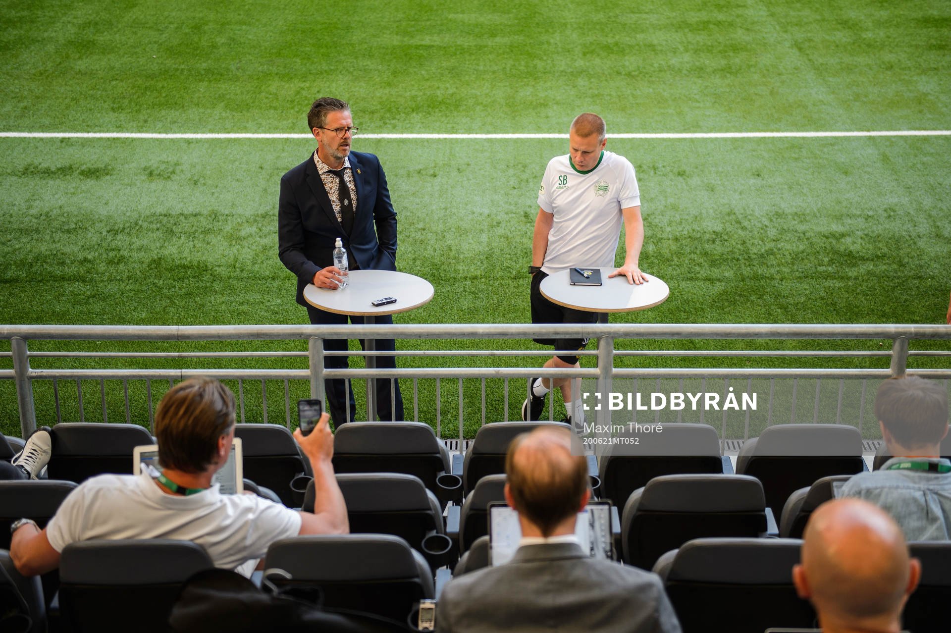 s tränare Rikard Norling och Hammarbys tränare Stefan