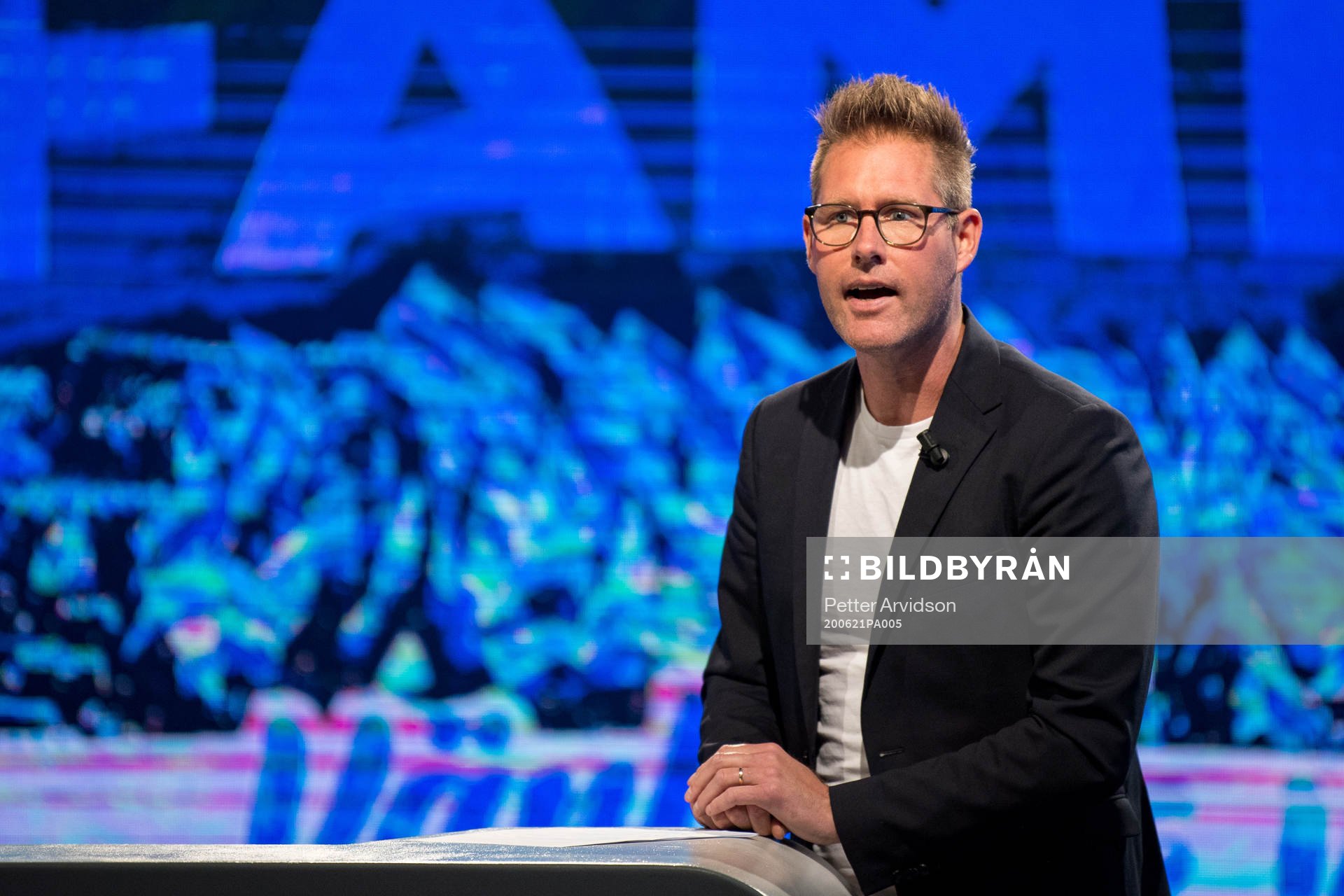 Magnus Svensson i Malmö FFs Studio i blått