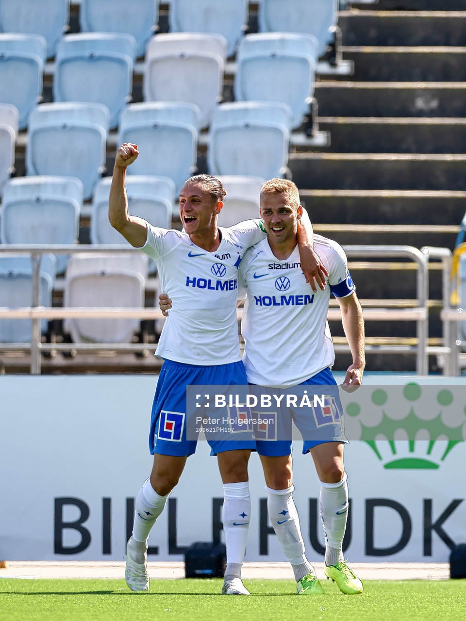 IFK Norrköpings Jonathan Levi och Christoffer Nyman jublar