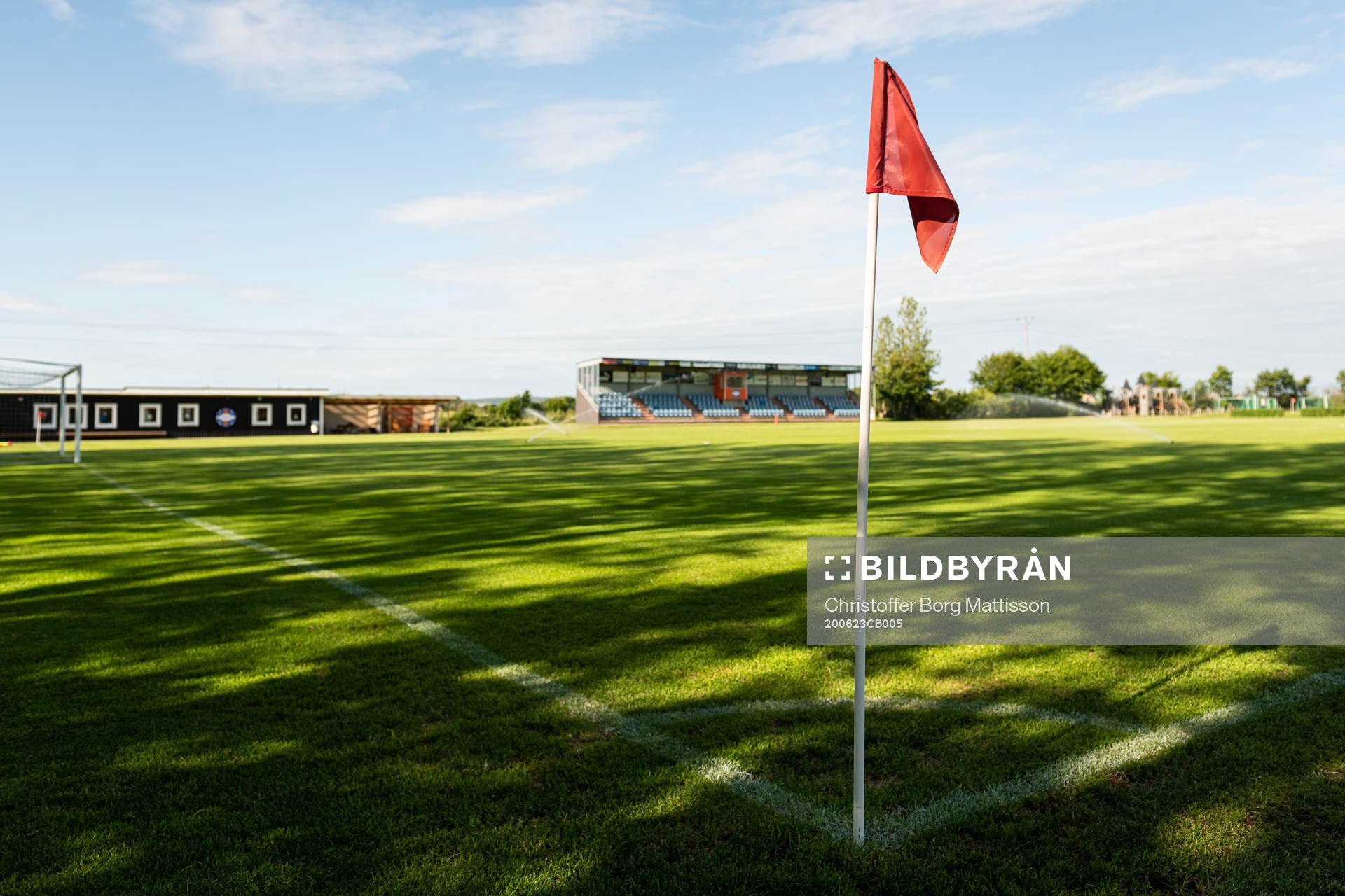Hörnflagga på Vejby IP
