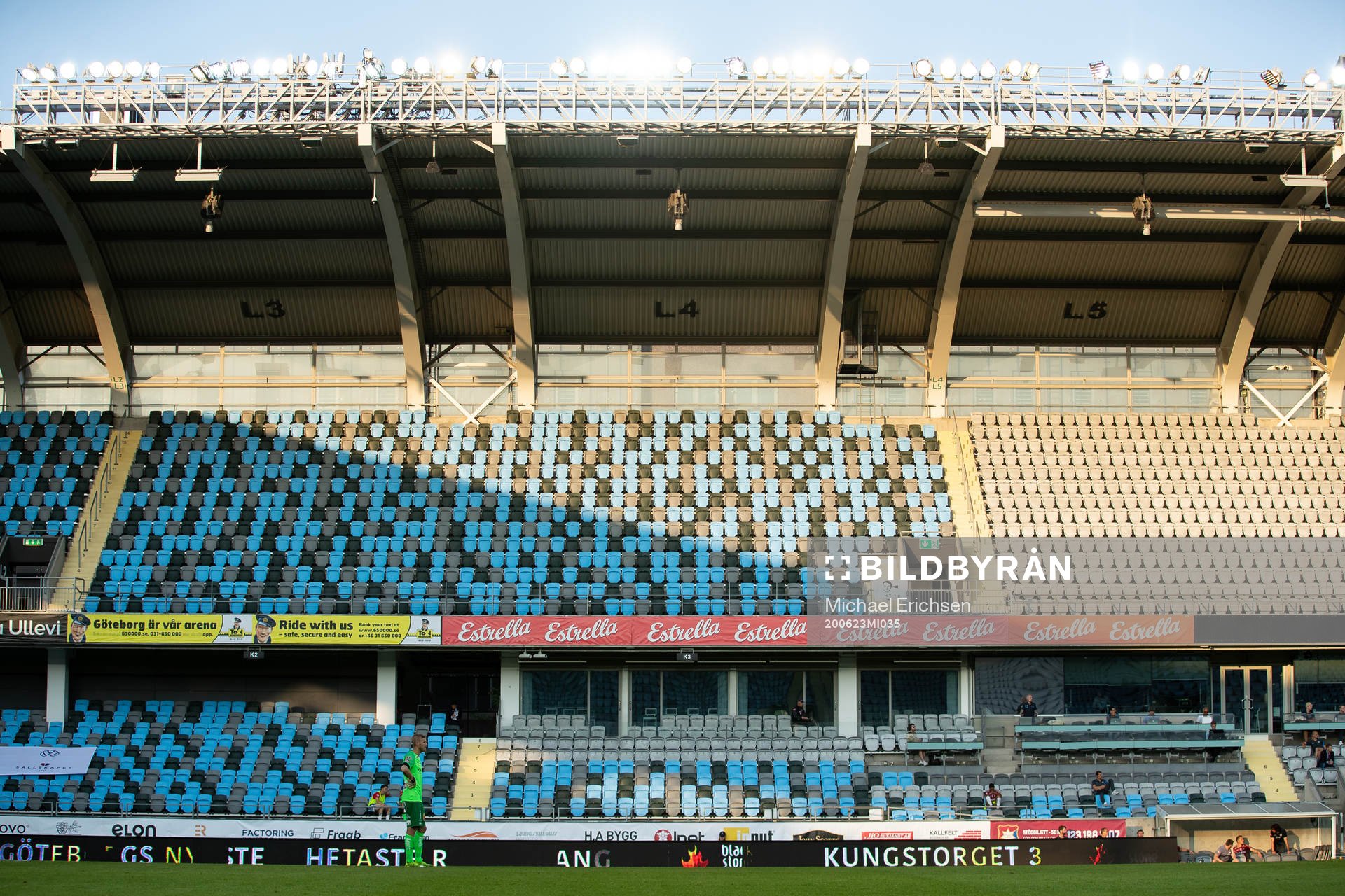Tomma läktare på Gamla Ullevi