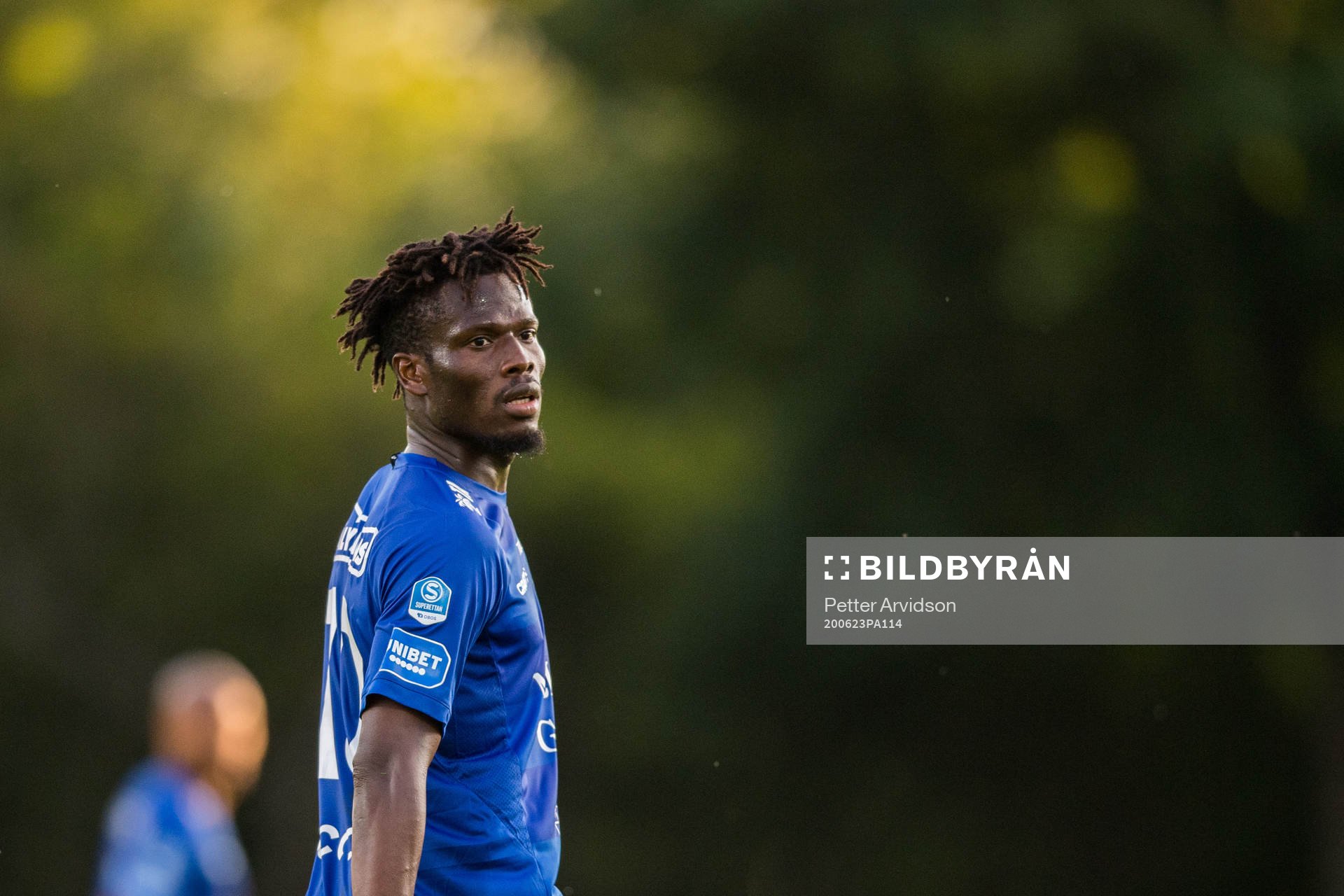 Trelleborgs Fatawu Safiu under fotbollsmatchen i Superettan  mellan Trelleborg och Öster den 23 juni 2020 i Trelleborg.