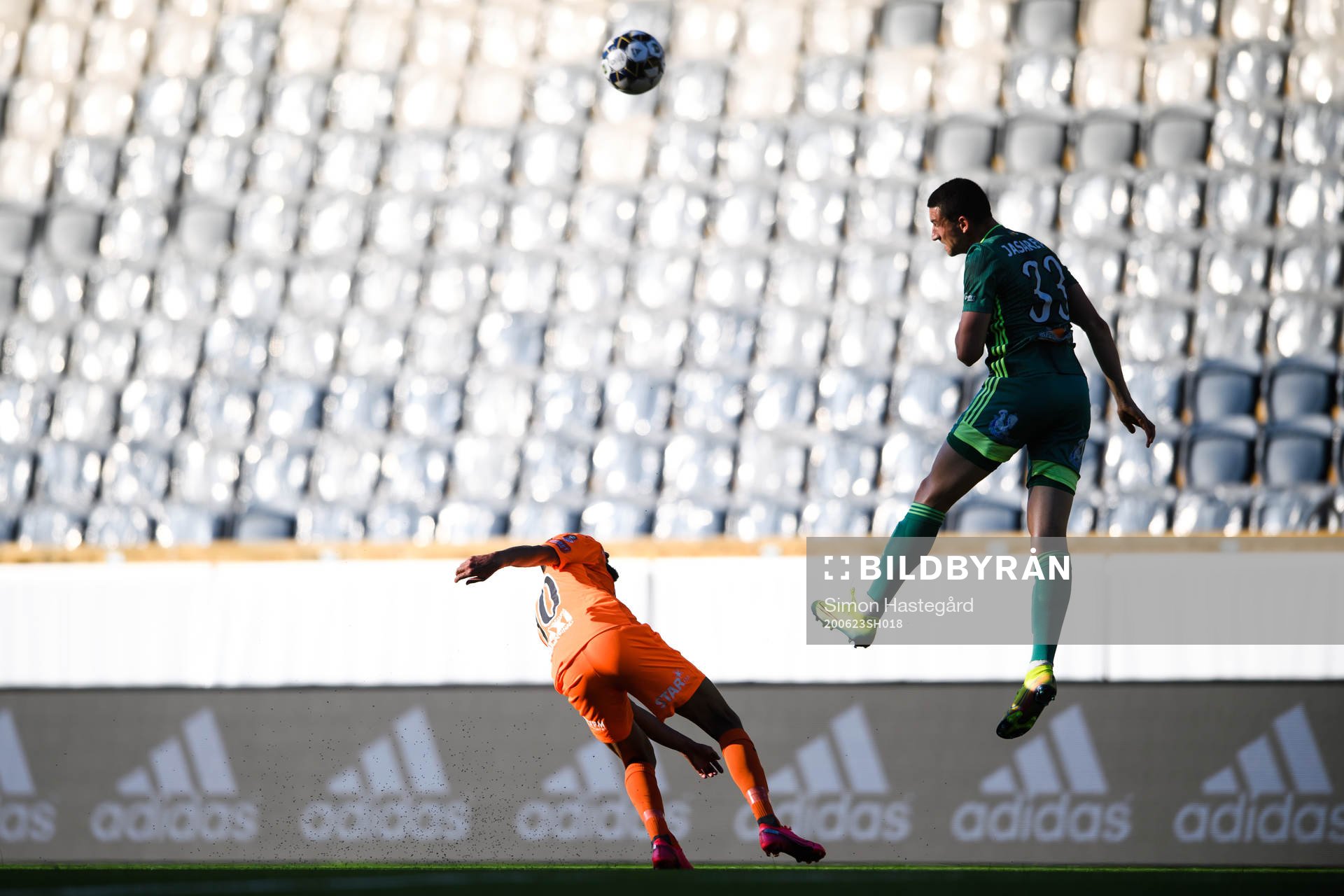 Dalkurds Irfan Jasarevicunder fotbollsmatchen i Superettan