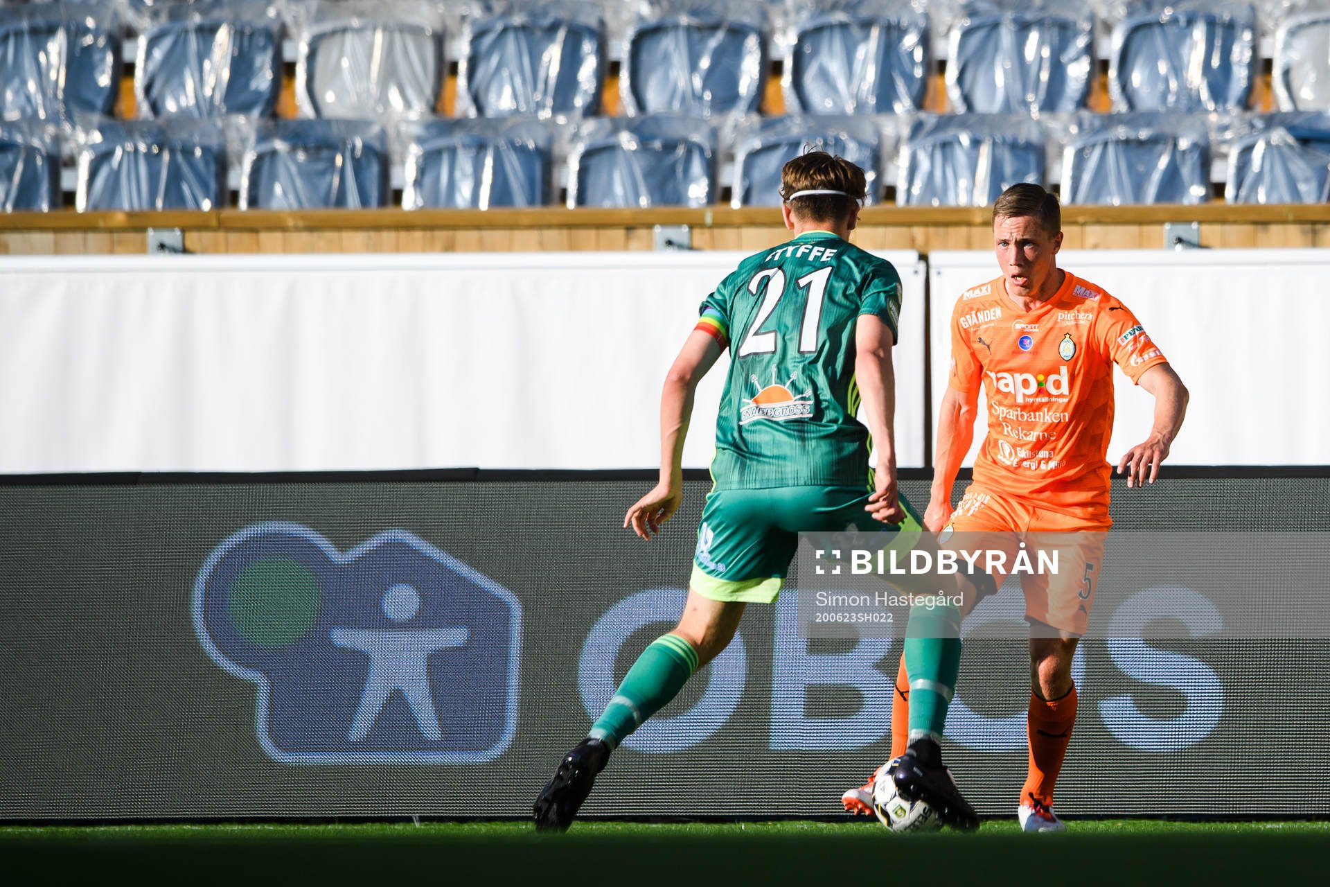 Dalkurds Christoffer Styffe och AFC Eskilstunas Gustav Jarl