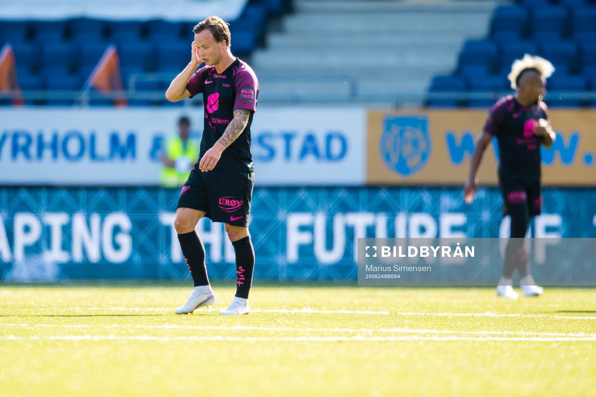Fredrik Haugen of Brann looks dejected