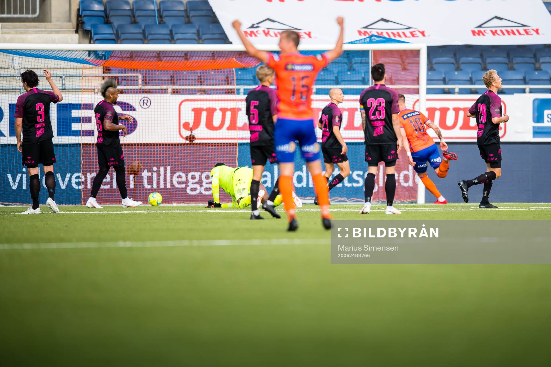 Holmbert Aron Briem Fridjonsson of Aalesund scores the 2-2