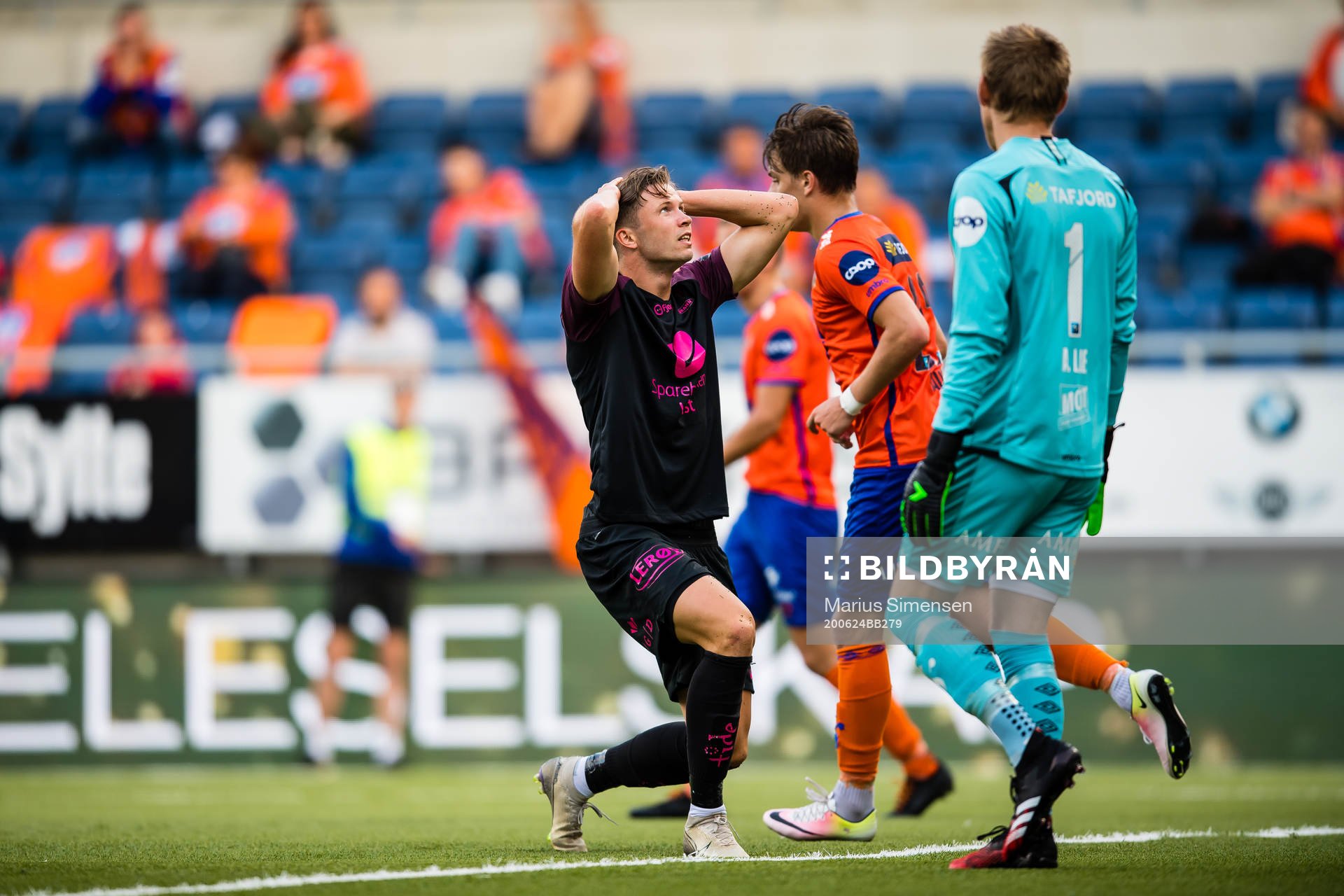 Erlend Hustad of Brann reacts