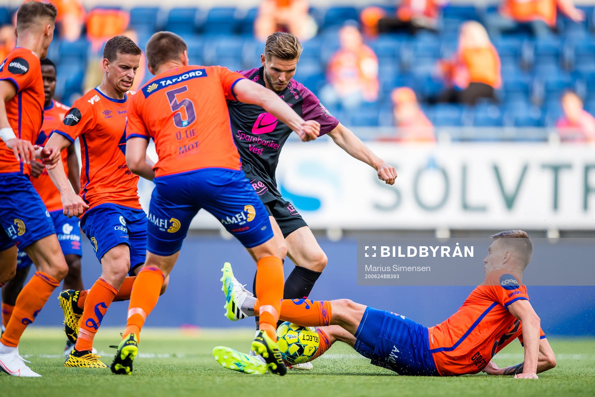 Gilli Rolantsson Sørensen of Brann during the Eliteserien match between Aalesund and Brann on June 24, 2020 in Ålesund.