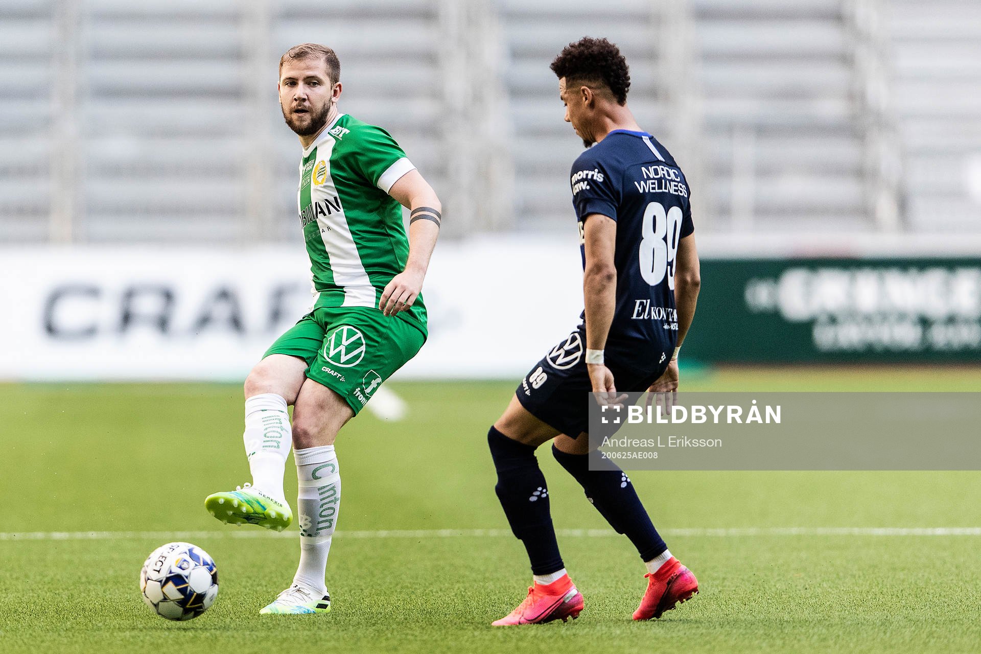 Hammarbys Darijan Bojanic och IFK Göteborgs Tobias Sana