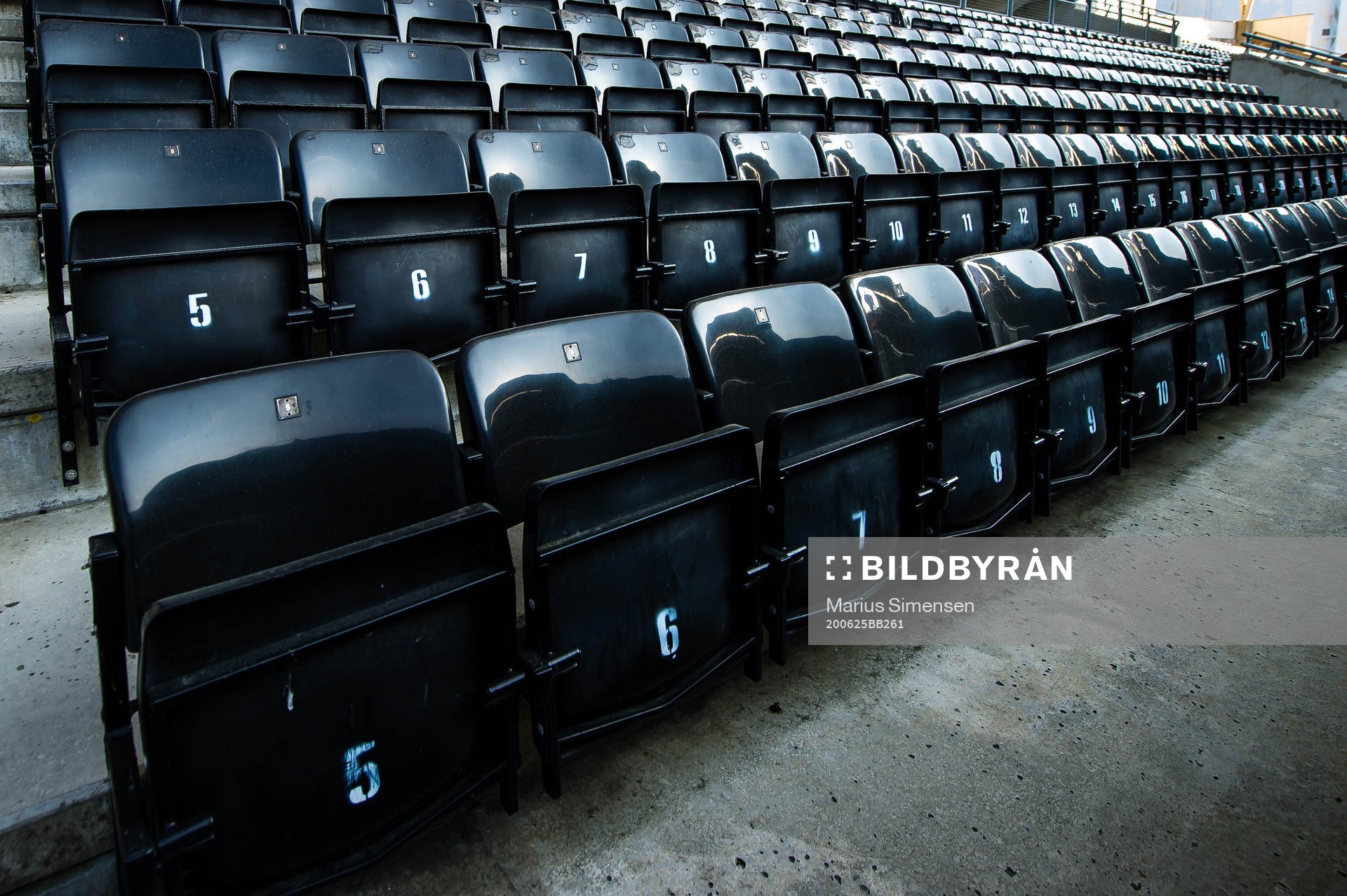 Empty seats at Lerkendal Stadion