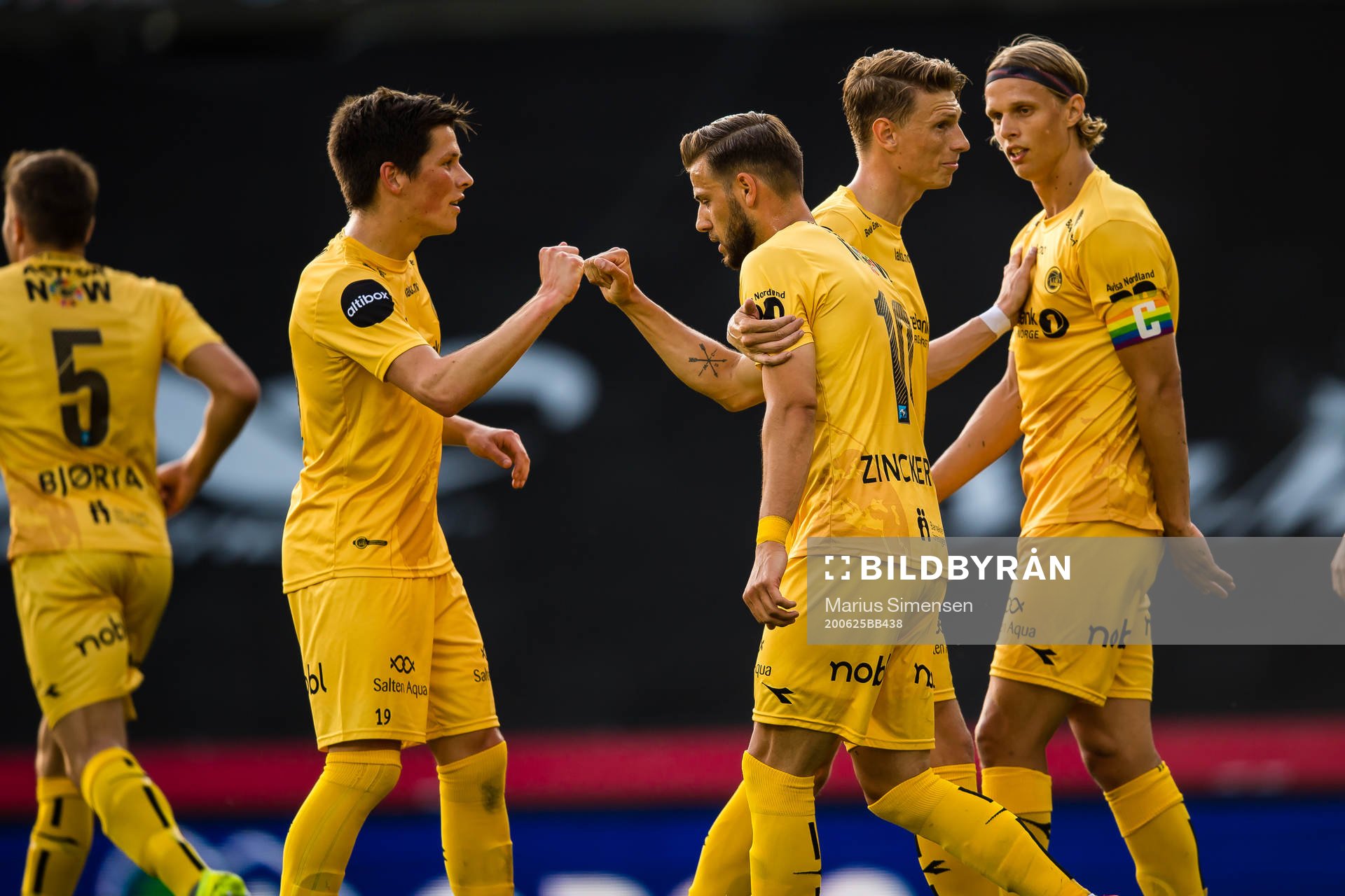 Philip Aksel Frigast Zinckernagel of Bodø/Glimt celebrates