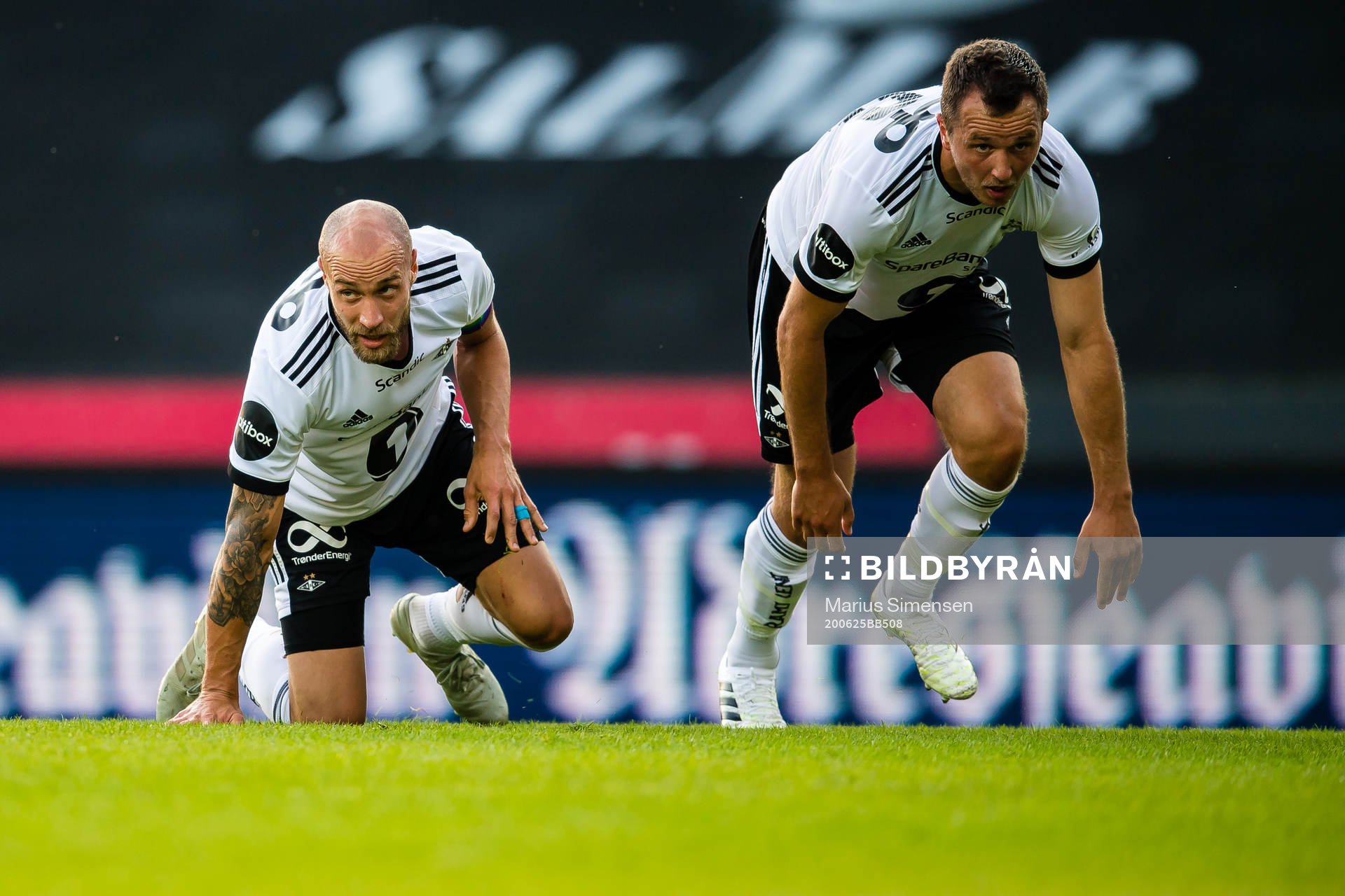 Tore Reginiussen and Even Hovland of Rosenborg