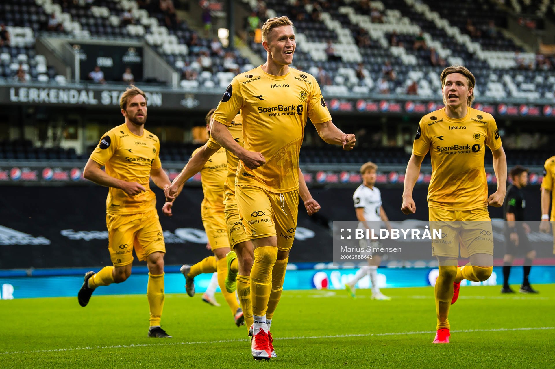 Ola Selvaag Solbakken of Bodø/Glimt celebrates