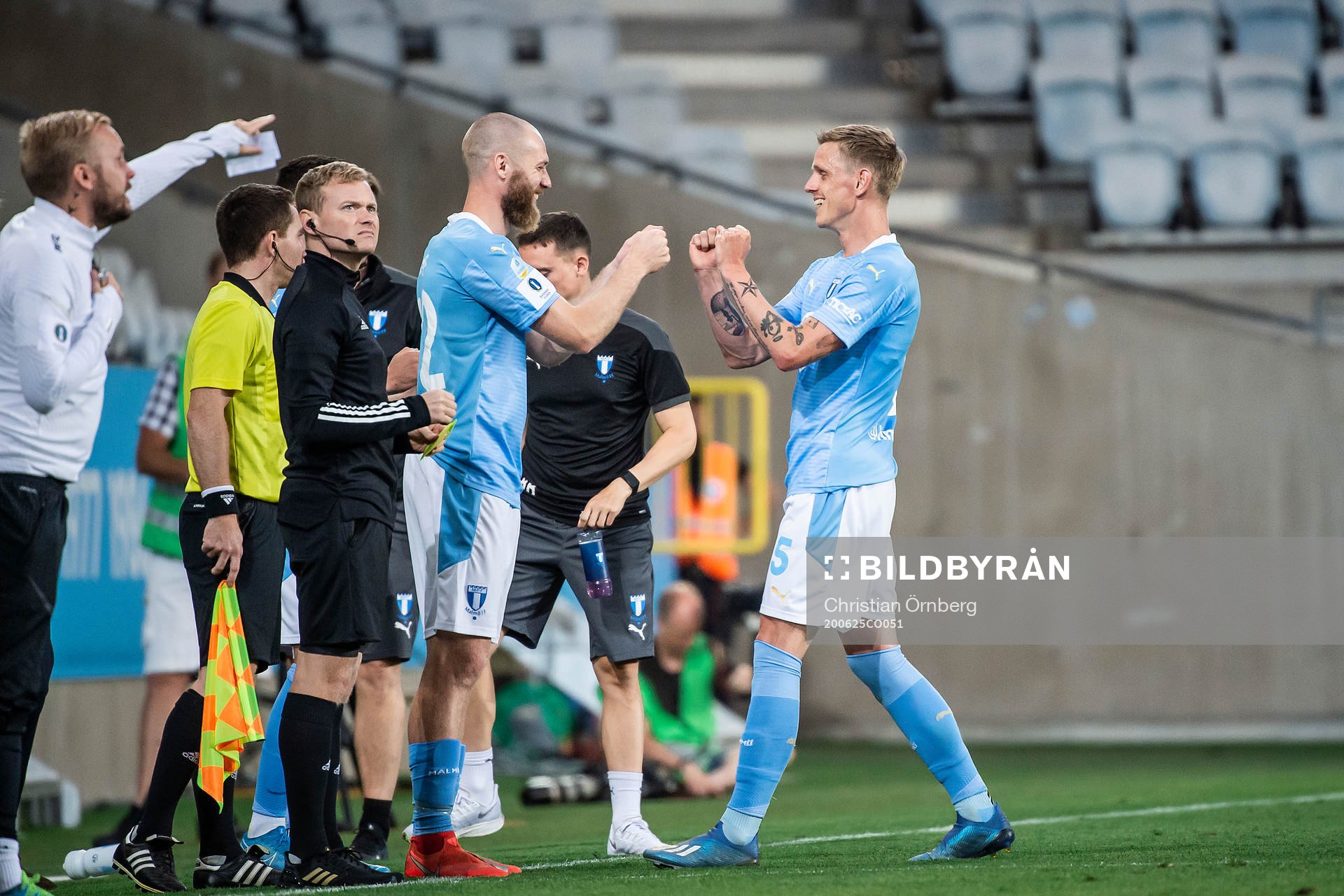 Malmö FFs Sören Rieks och Jo Inge Berget byts in