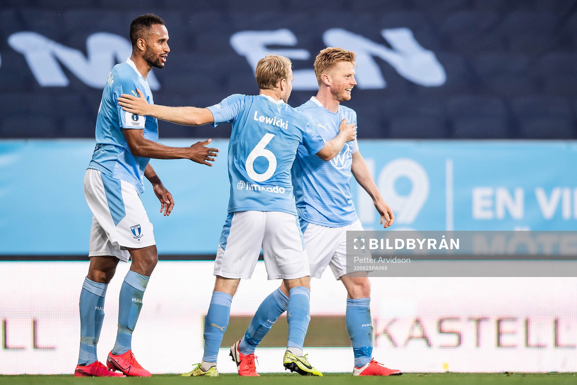 Malmö FFs Isaac Kiese Thelin, Oscar Lewicki och Anders