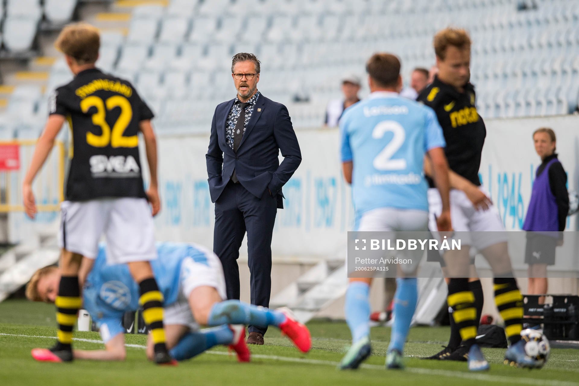 AIK:s tränare Rikard Norling under kvartsfinalen i Svenska Cupen mellan Malmö FF och AIK den 25 juni 2020 i Malmö.