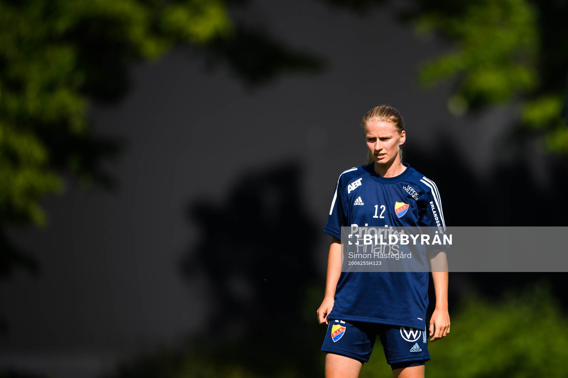 Amander Kander under en träning med Djurgården den 25 juni 2020 i Stockholm.