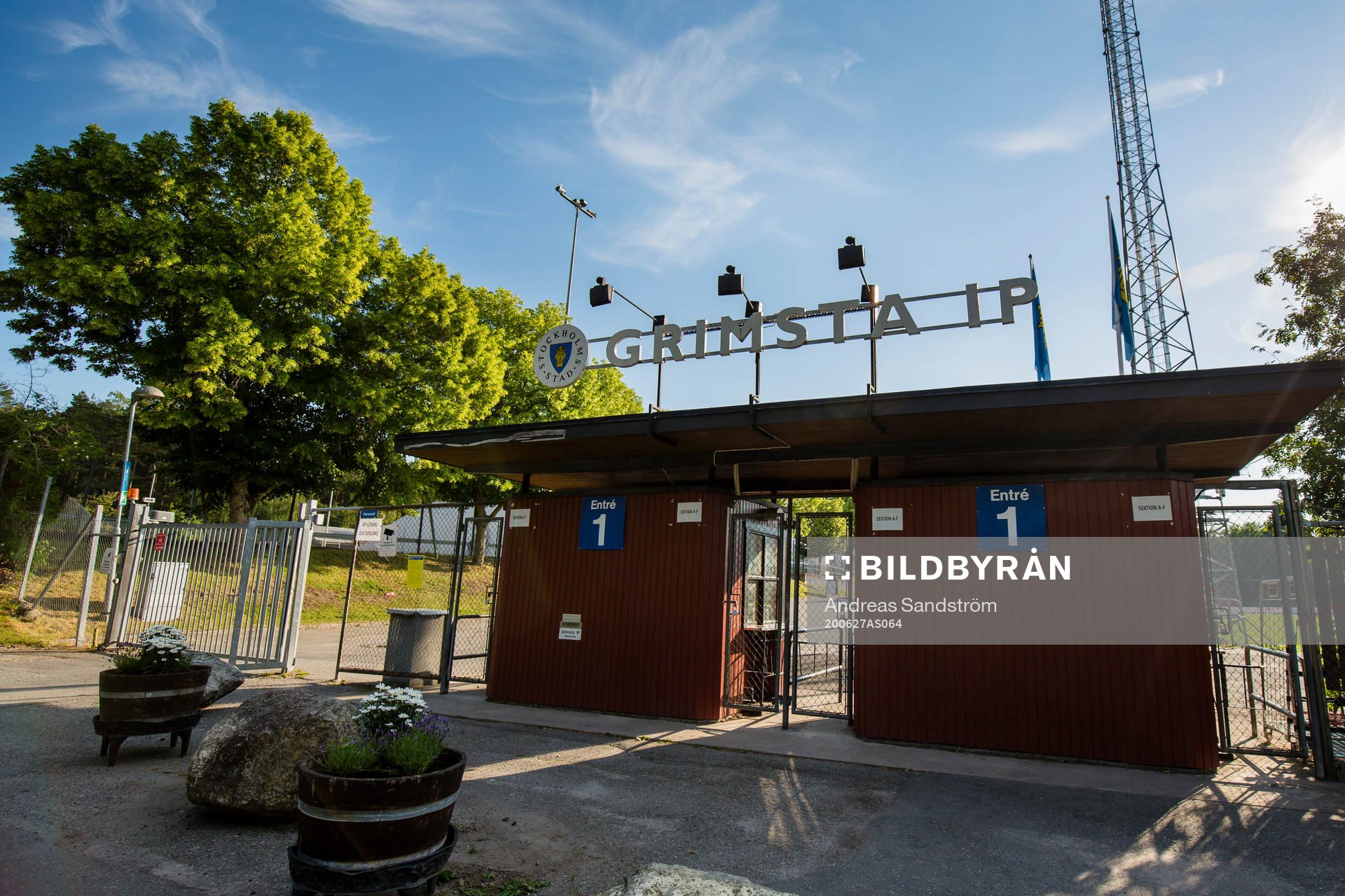Vy över Grimsta IP