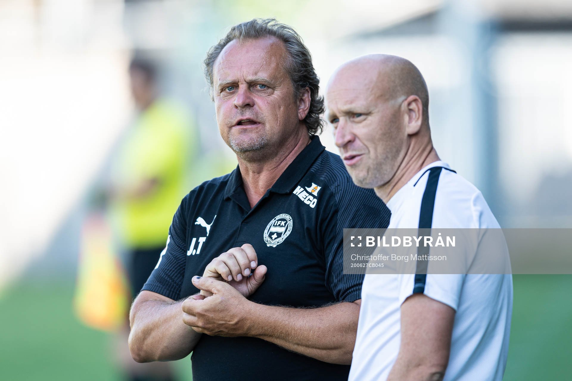 Värnamos tränare Jonas Thern och Landskronas tränare