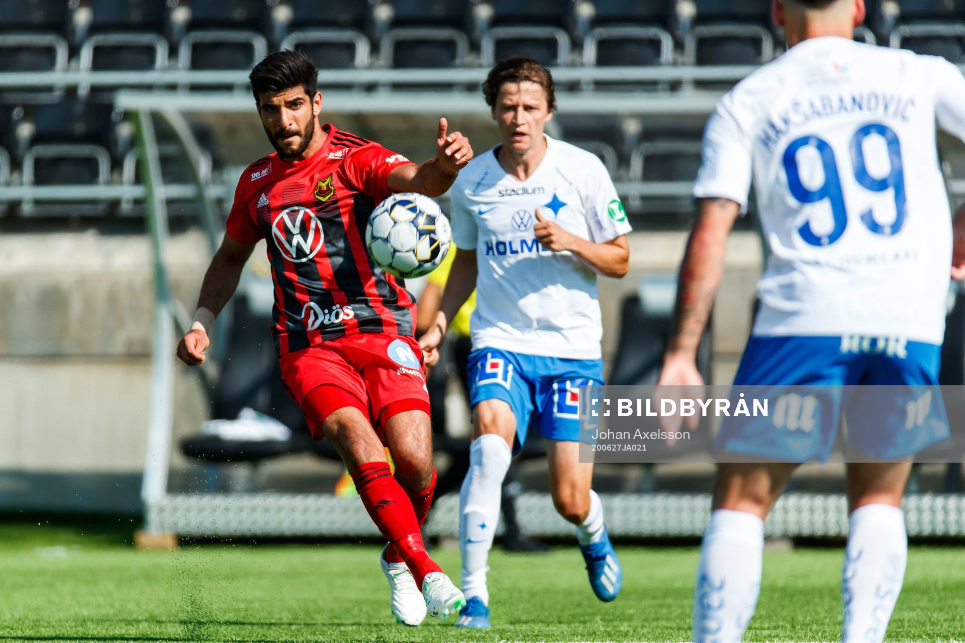 Östersunds Rewan Amin och IFK Norrköpings Simon Thern