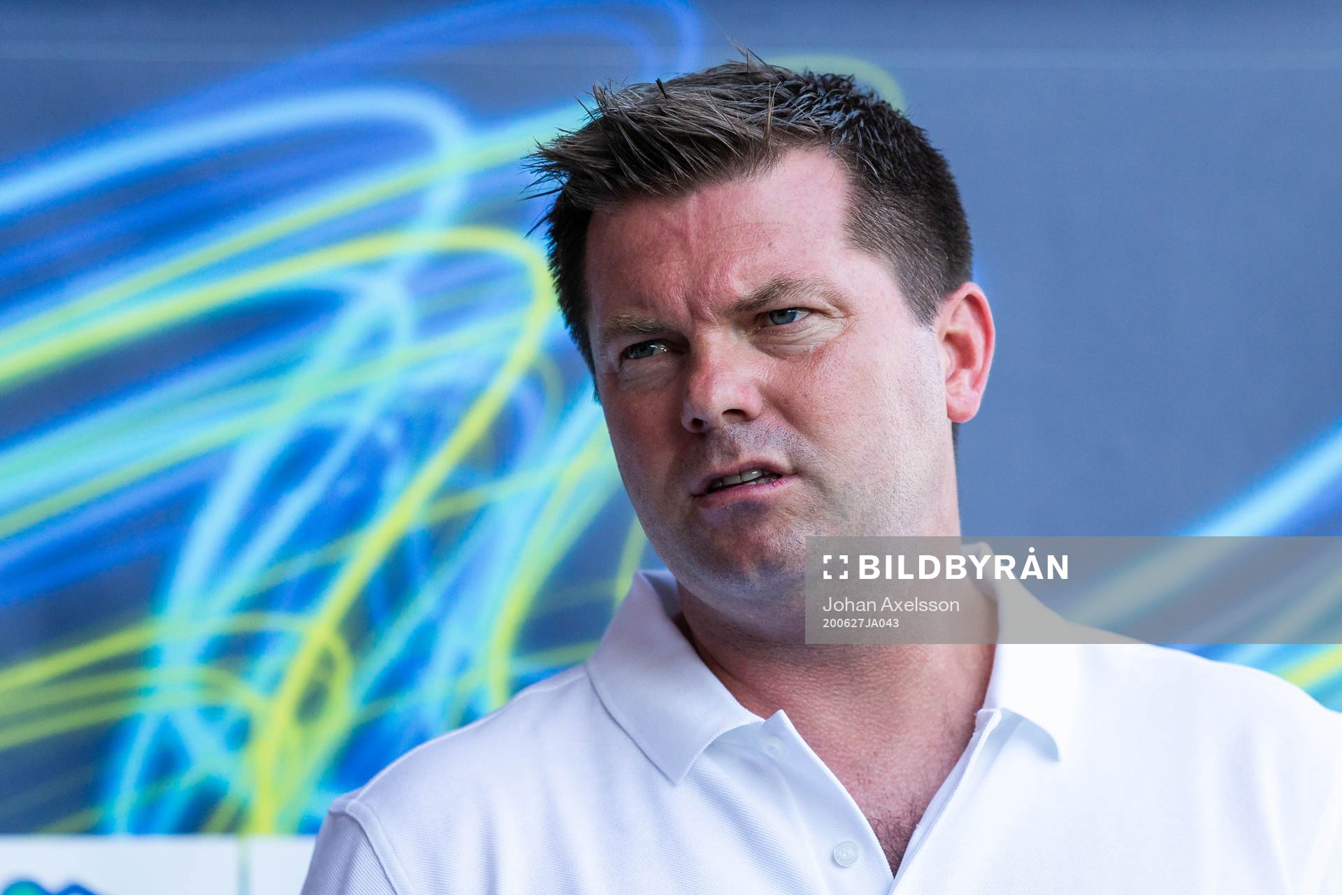 IFK Norrköpings tränare Jens Gustafsson under presskonferens efter fotbollsmatchen i Allsvenskan mellan Östersund och IFK Norrköping den 27 juni 2020 i Östersund.