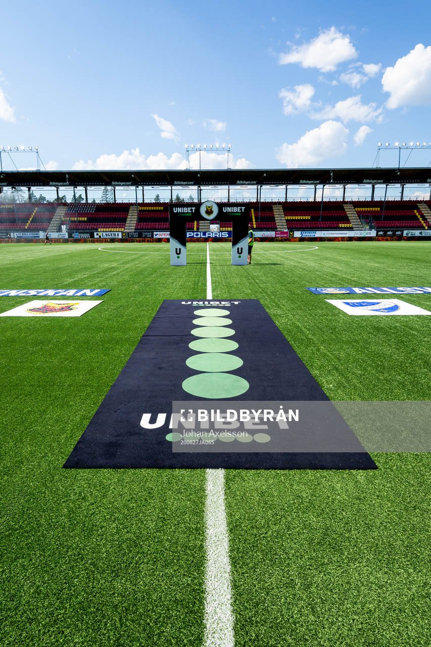 Matta med Unibets logga fotbollsmatchen i Allsvenskan