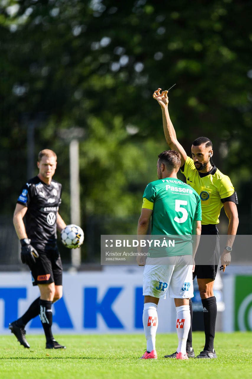 Jönköpings Fredric Fendrich tilldelas en varning av