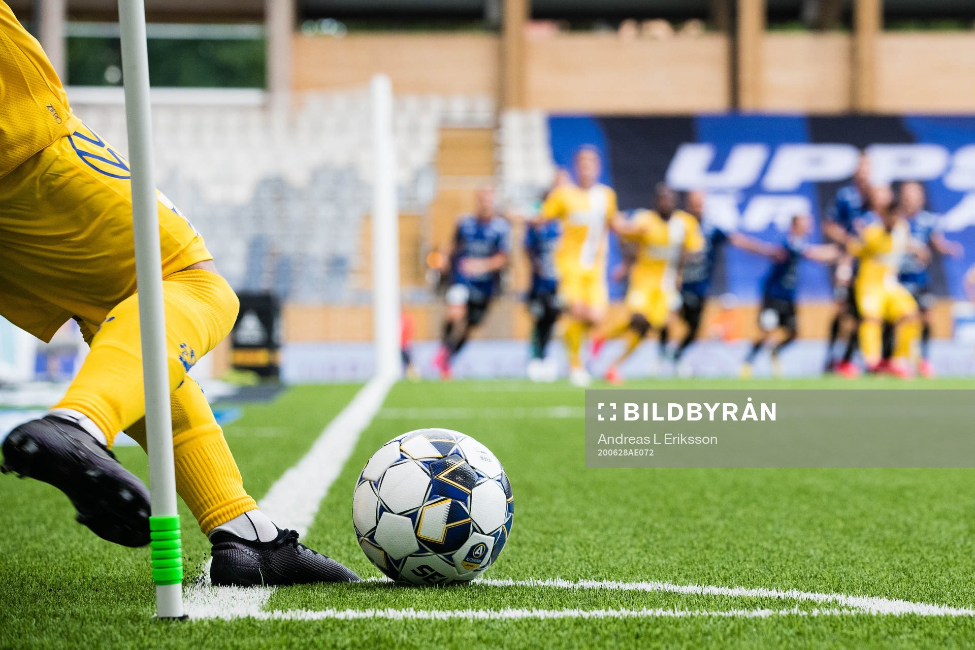 En spelare slår en hörna