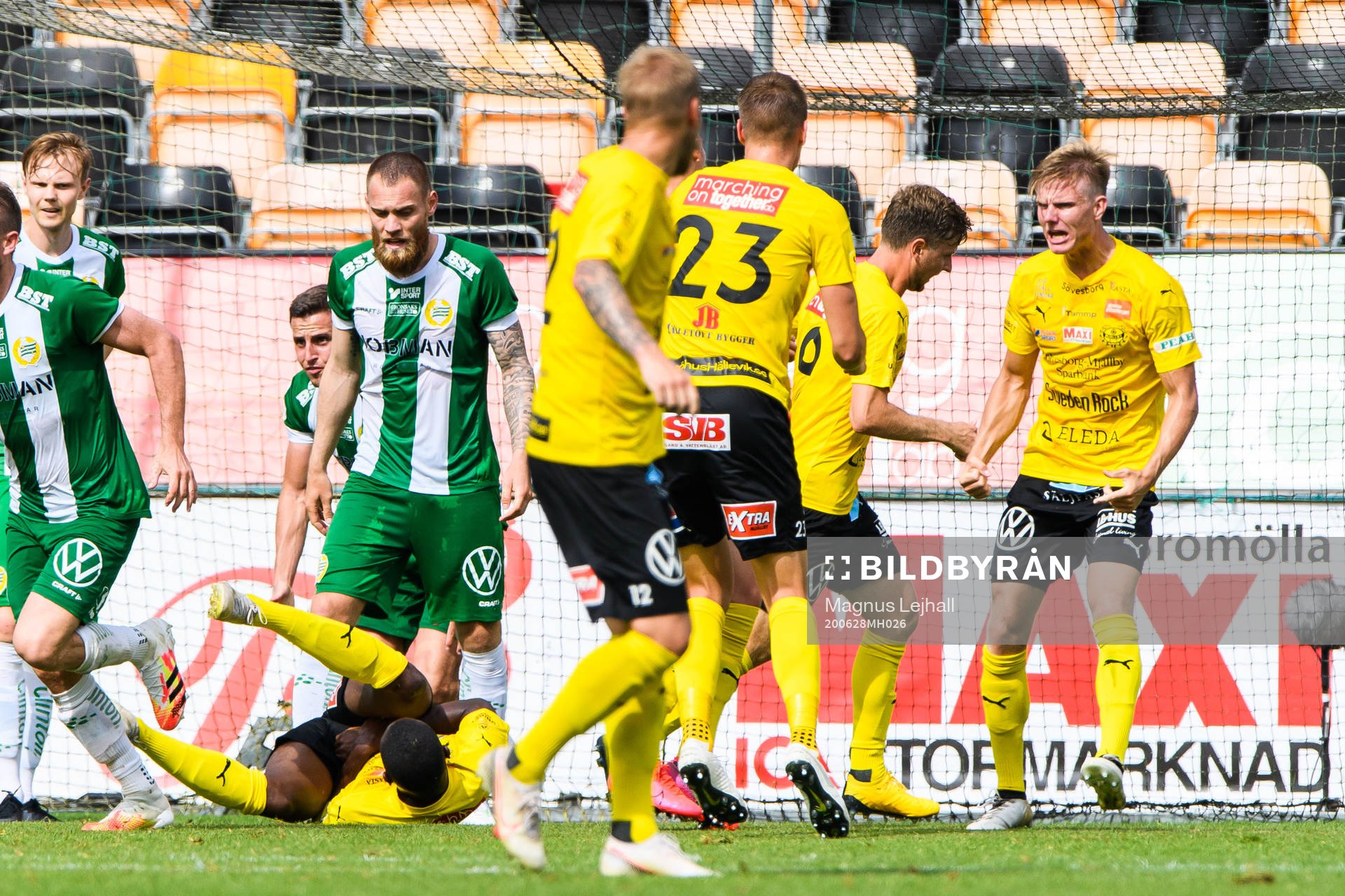 Mjällbys Jacob Bergström jublar