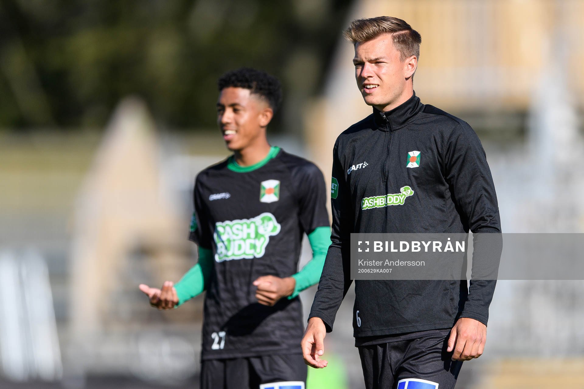 Varbergs Albin Winbo före fotbollsmatchen i Allsvenskan