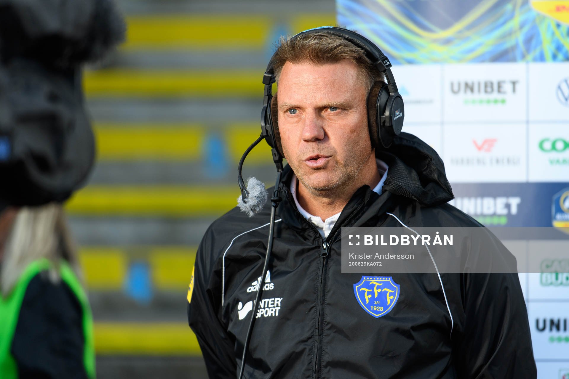 Falkenbergs tränare Hasse Eklund  fotbollsmatchen i