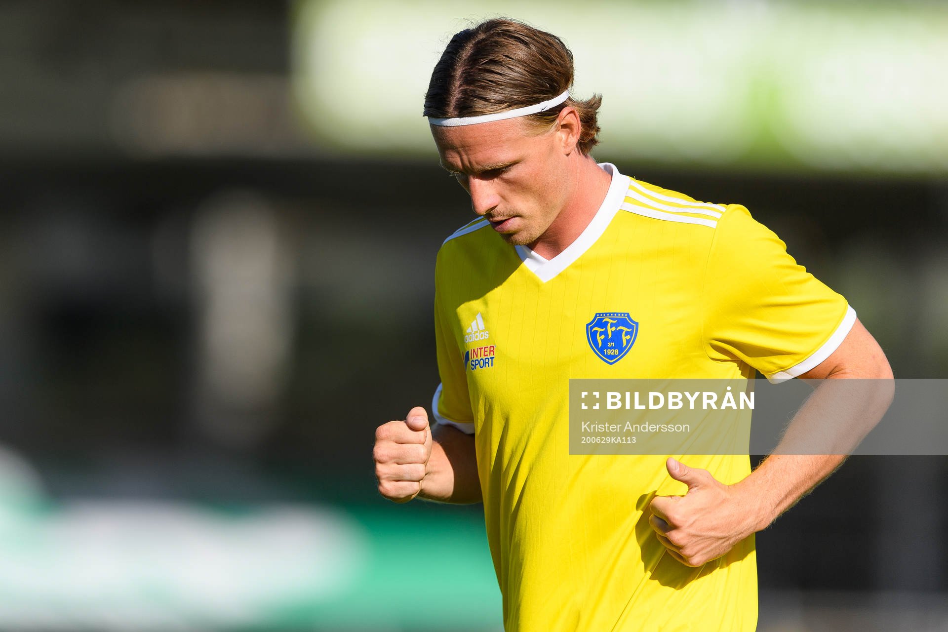 Falkenbergs Carl Johansson före fotbollsmatchen i