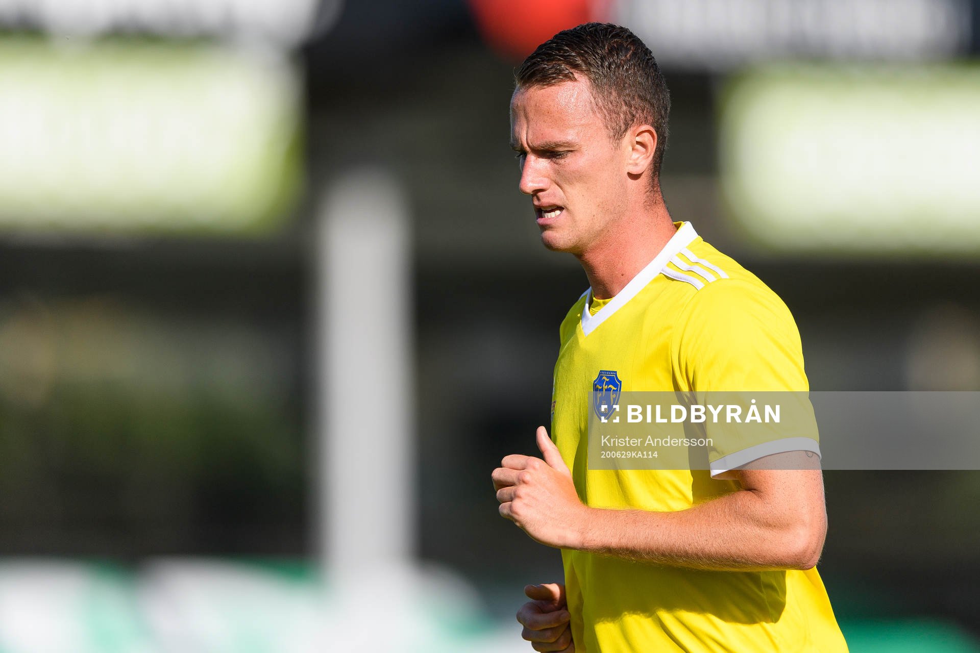 Falkenbergs Sander van Looy före fotbollsmatchen i