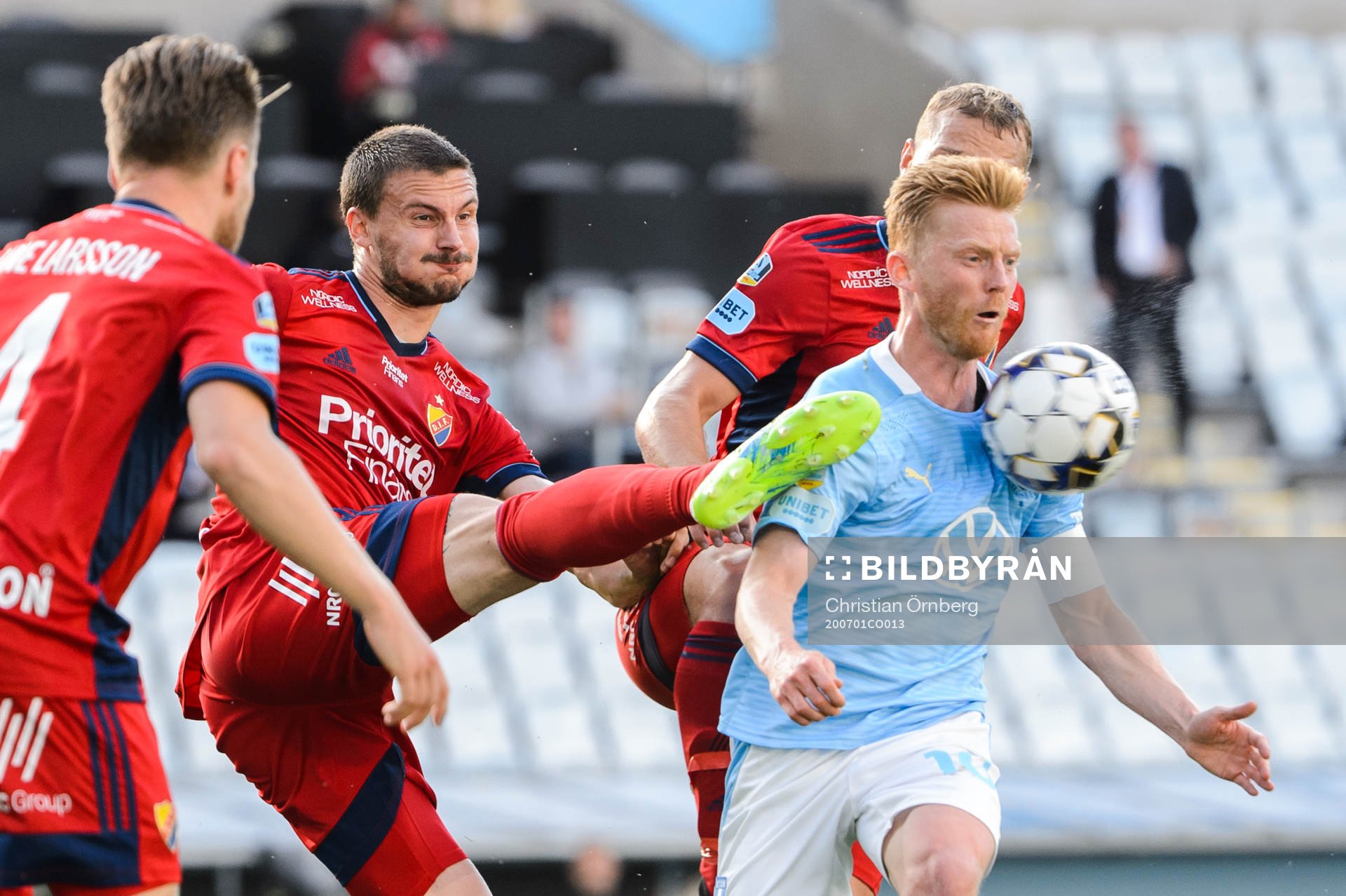 Djurgårdens Erik Berg och Malmö FFs Anders Christiansen