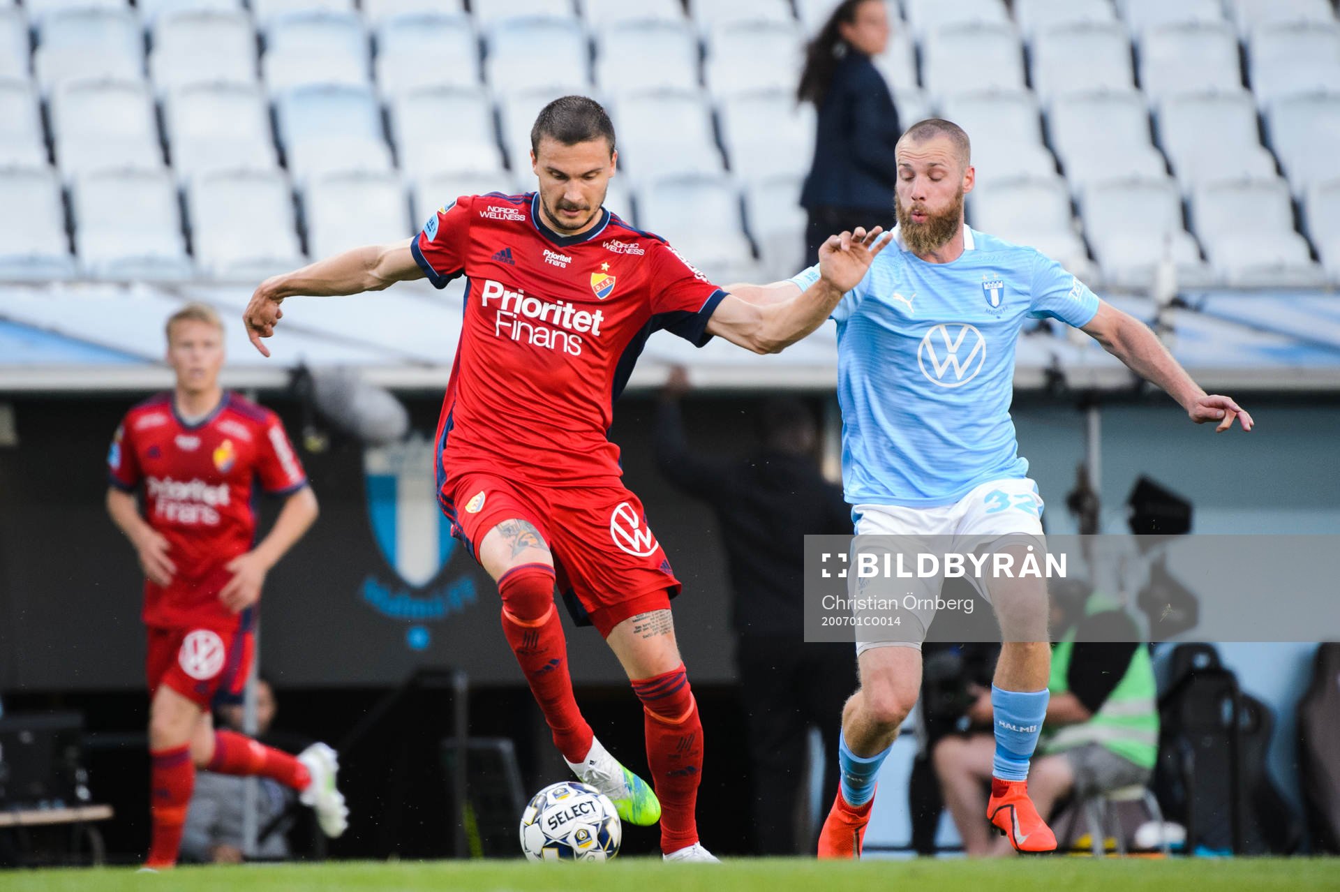 Djurgårdens Erik Berg och Malmö FFs Jo Inge Berget