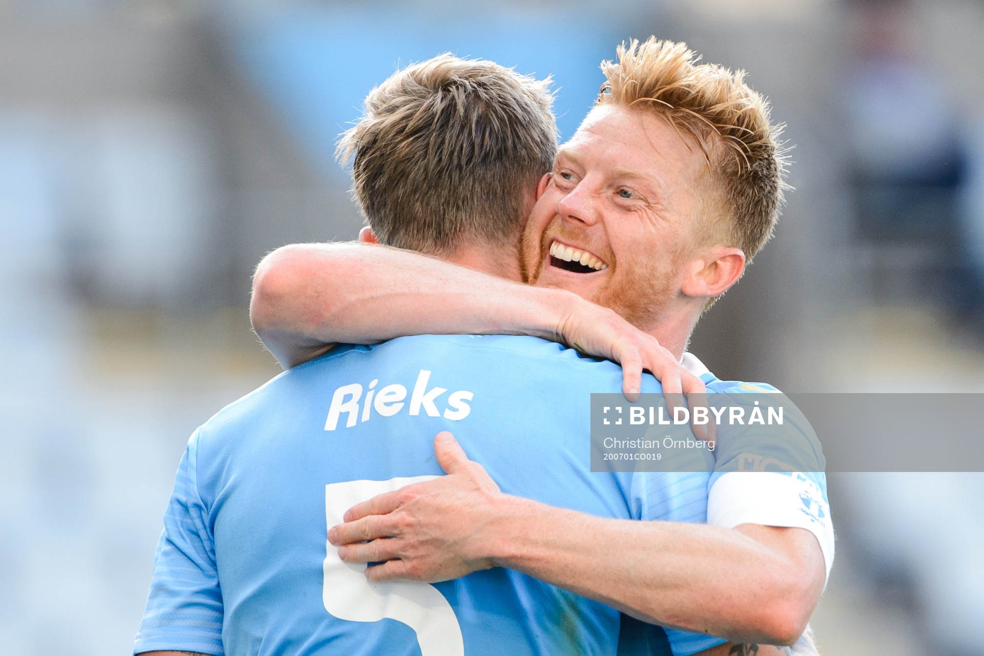 Malmö FFs Anders Christiansen jublar med Sören Rieks