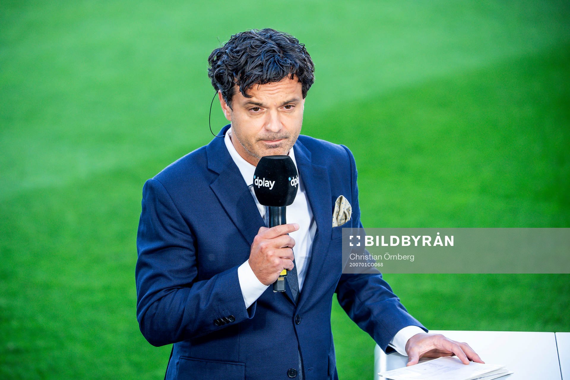 Dplays Tommy Åström under fotbollsmatchen i Allsvenskan mellan Malmö FF och Djurgården den 1 juli 2020 i Malmö.
