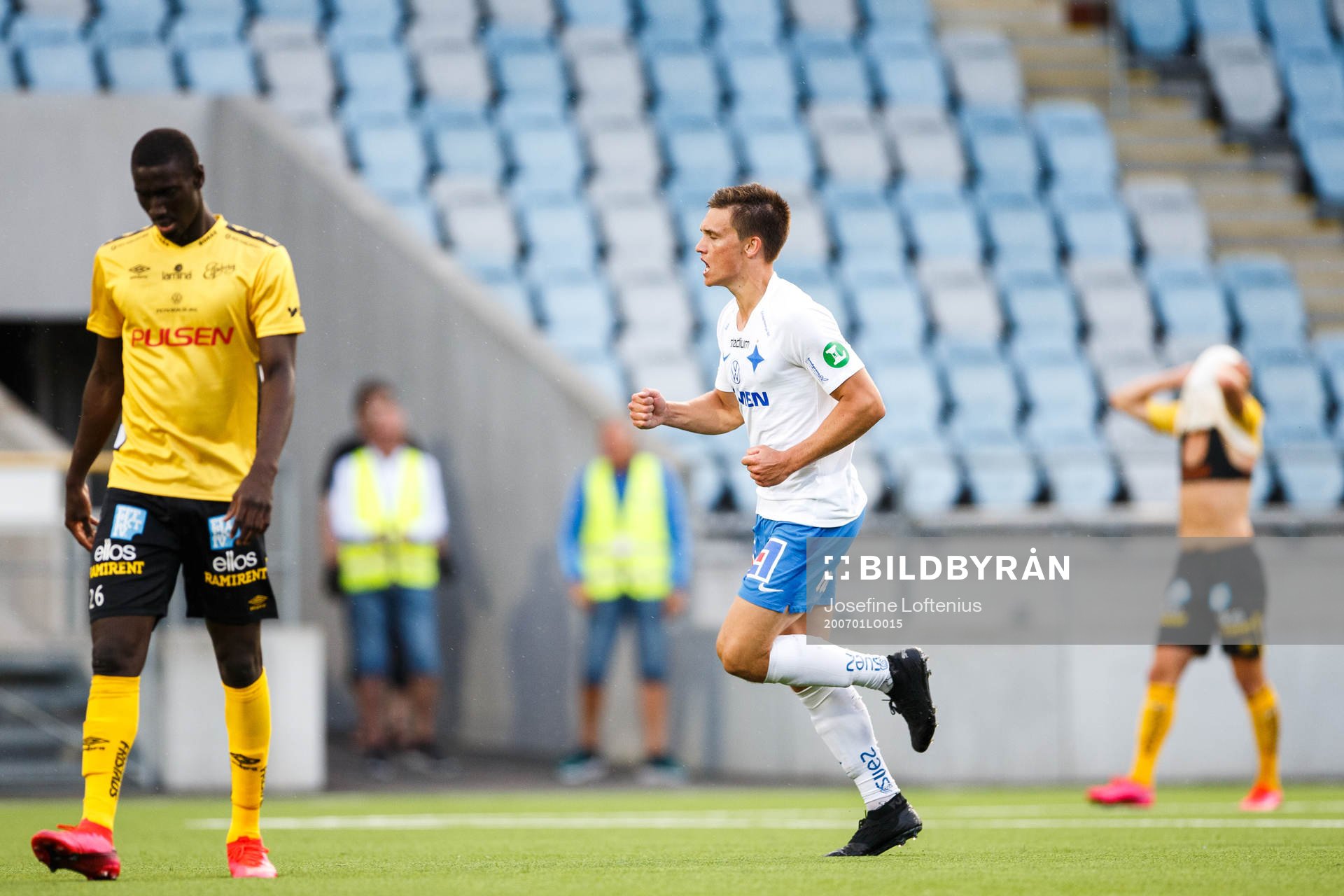 IFK Norrköpings Rasmus Stensbæk Lauritsen jublar