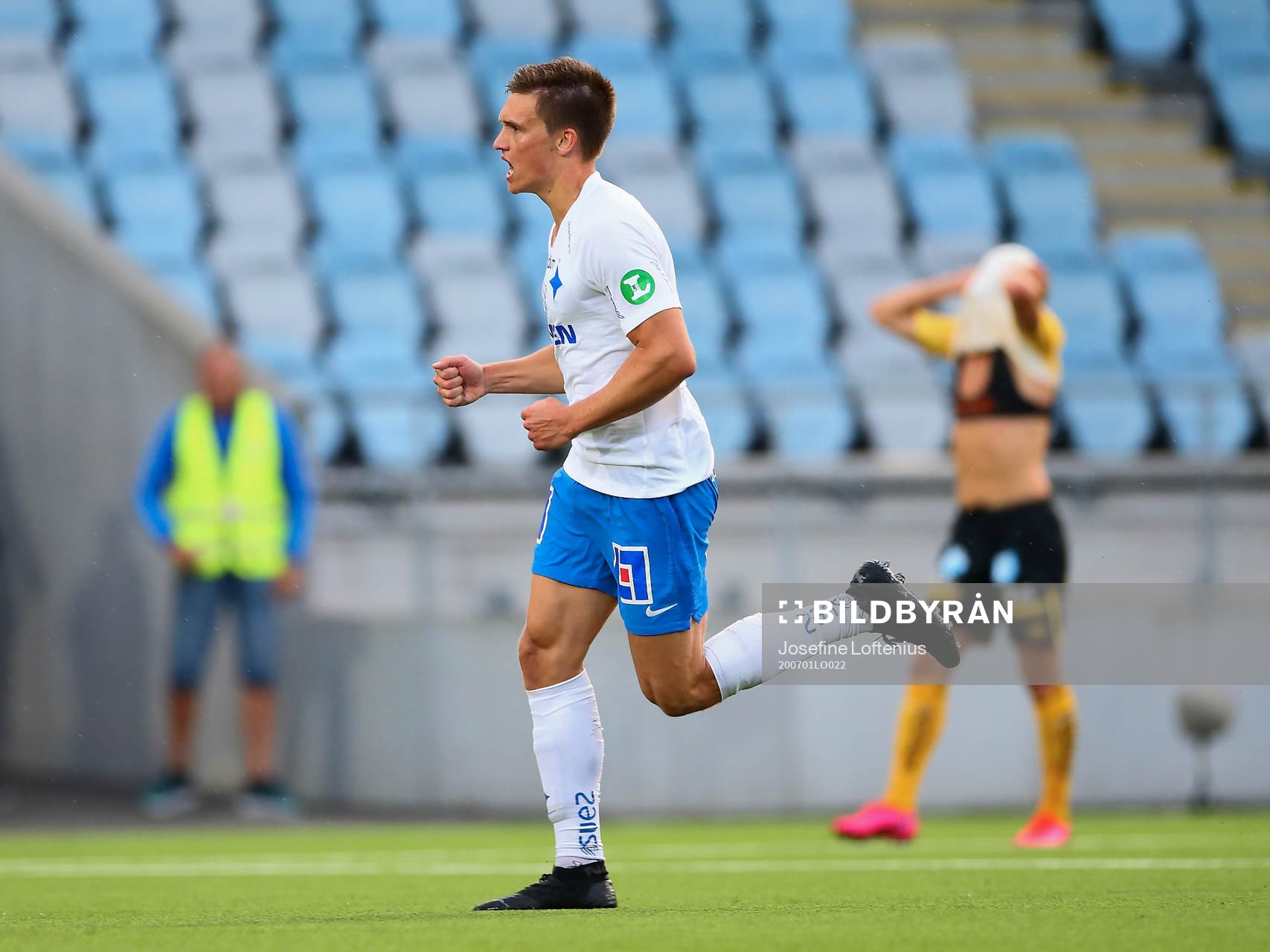 IFK Norrköpings Rasmus Stensbæk Lauritsen jublar