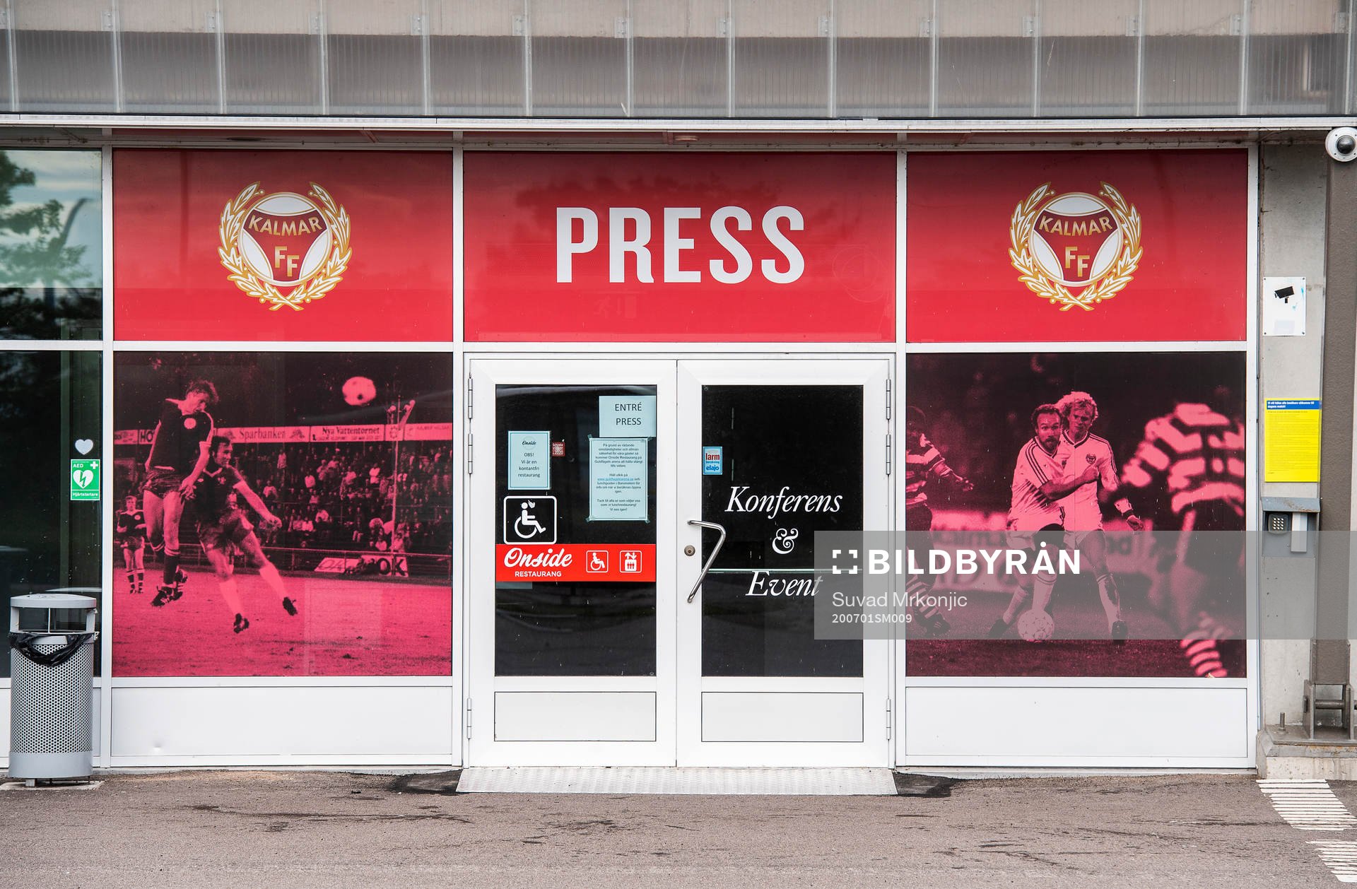 Pressentrén på Guldfågeln Arena