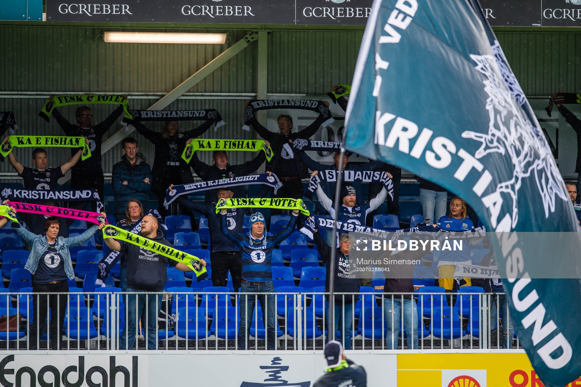Spectators in the stands