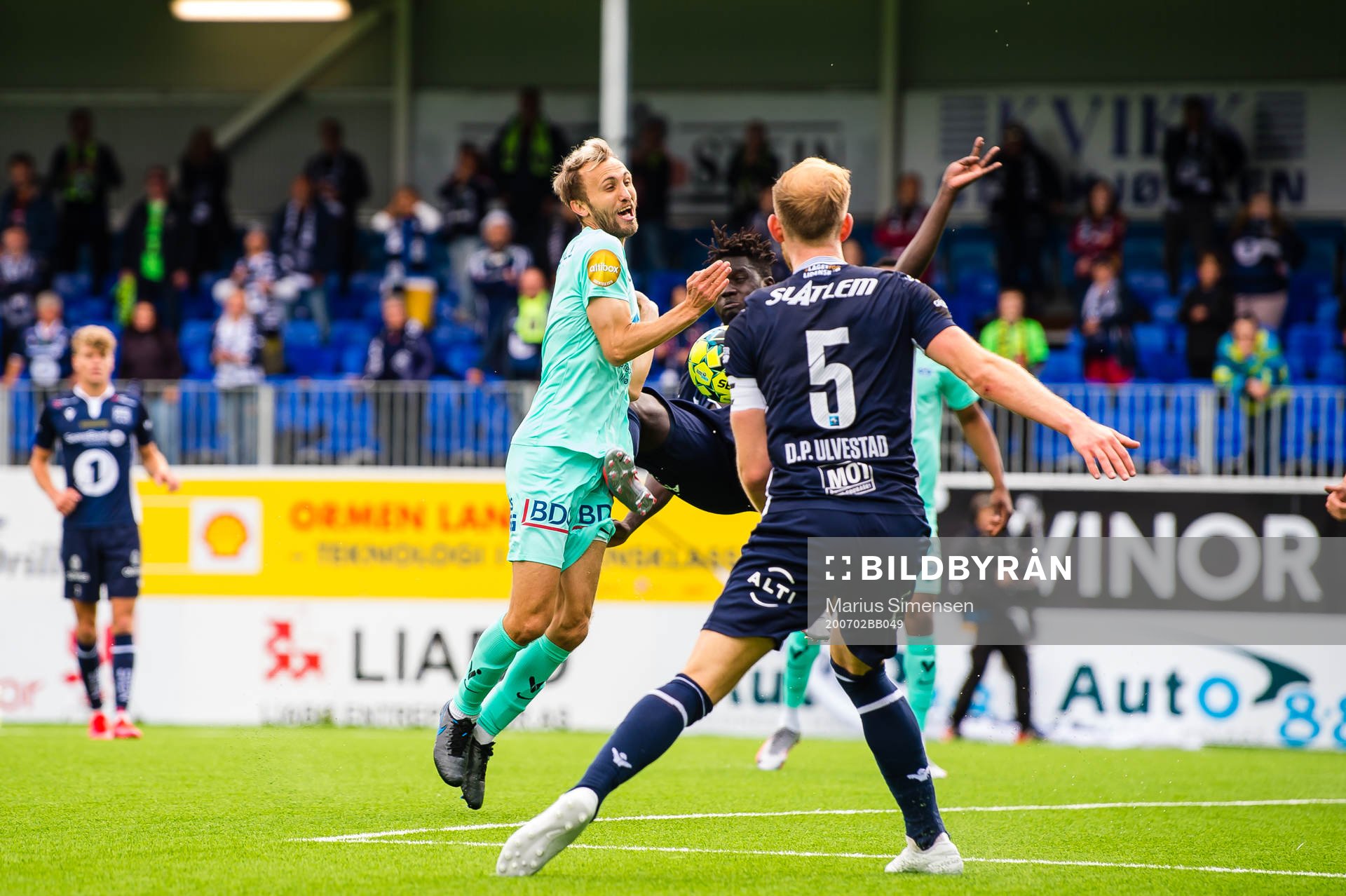 Magnus Wolff Eikrem of Molde and Aliou Coly of Kristiansund