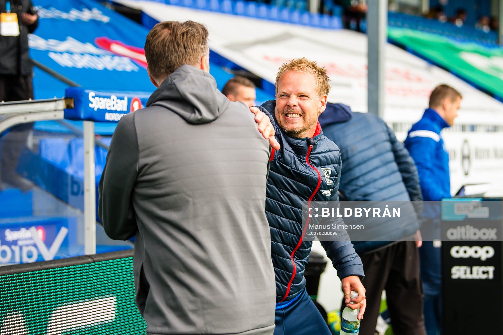 Erling Moe, head coach of Molde, and Christian Michelsen,