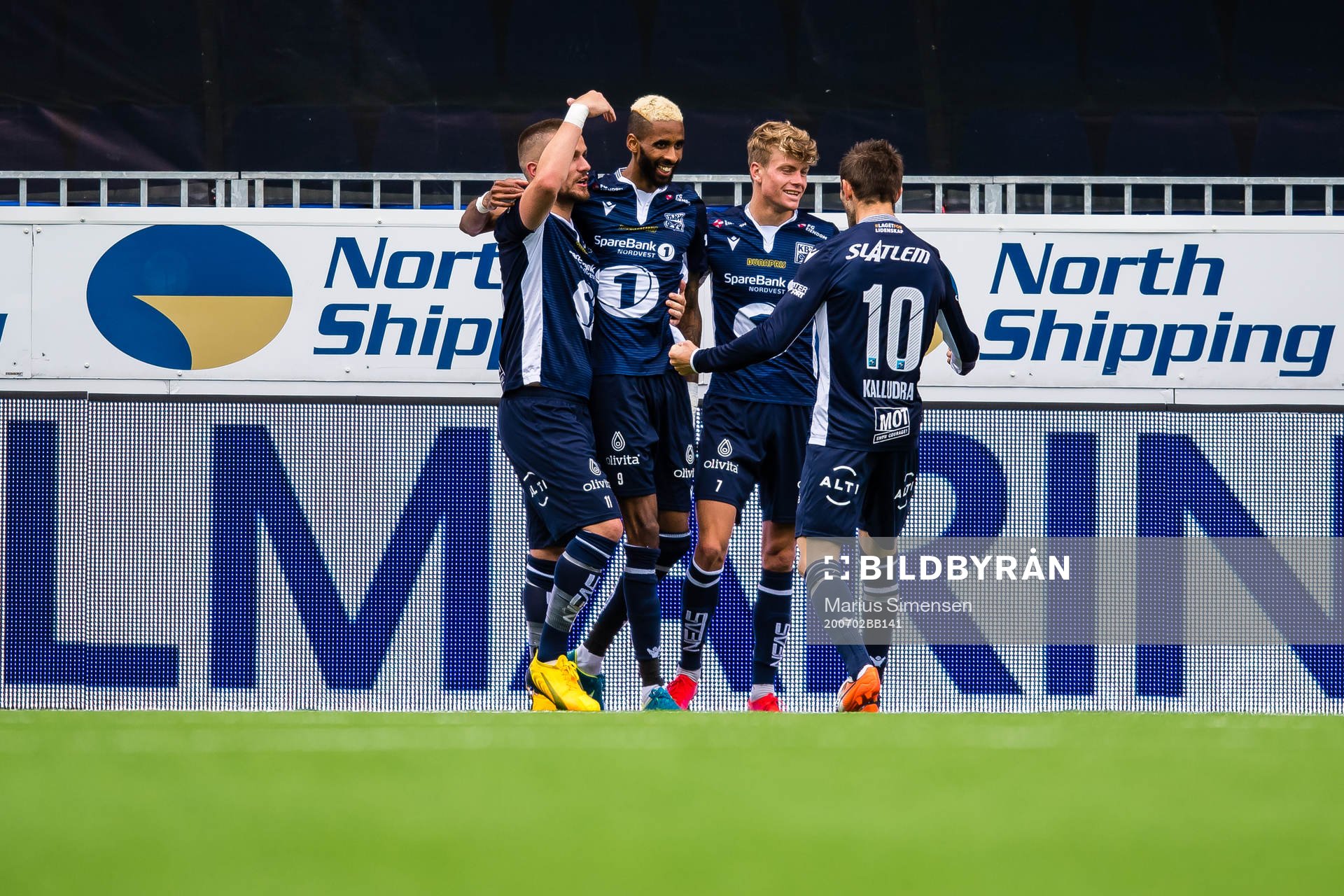 Amahl William D'Vaz Pellegrino of Kristiansund celebrates