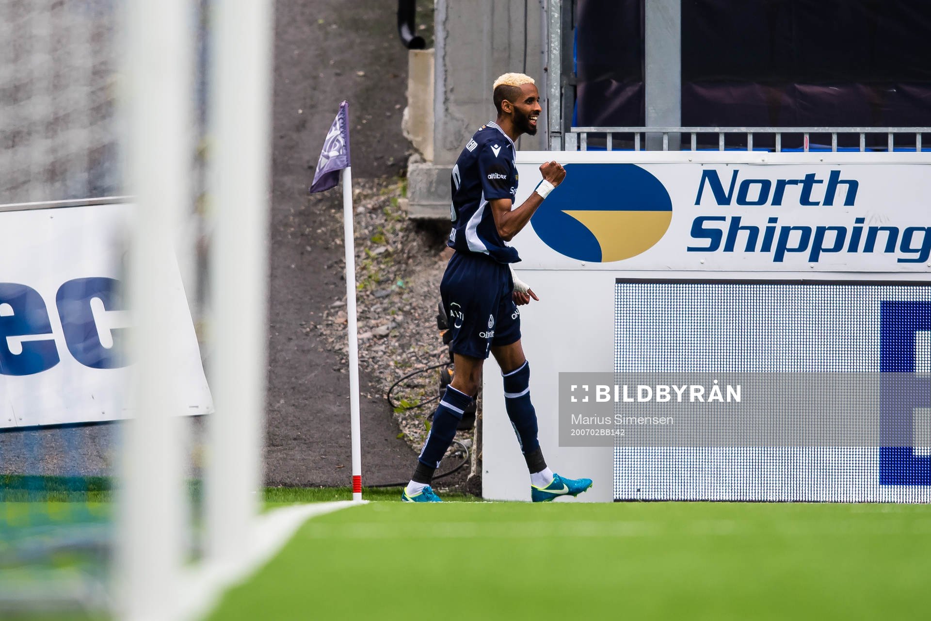 Amahl William D'Vaz Pellegrino of Kristiansund celebrates