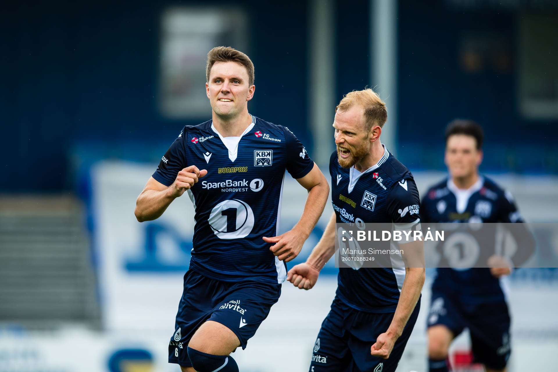 Andreas Eines Hopmark of Kristiansund celebrates